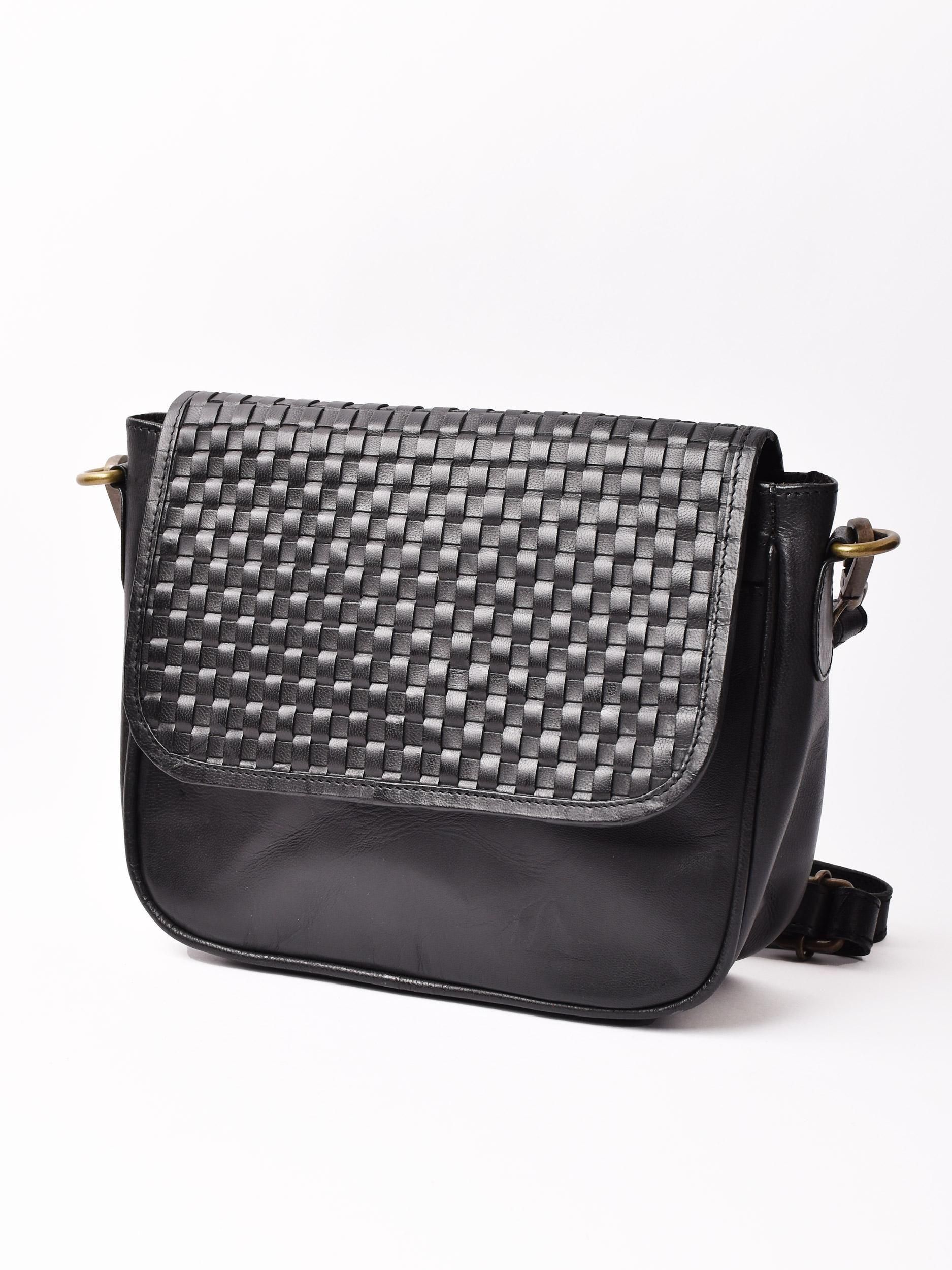 編み込みレザーショルダー|ブラウン - 古着屋グレープフルーツ ムーン