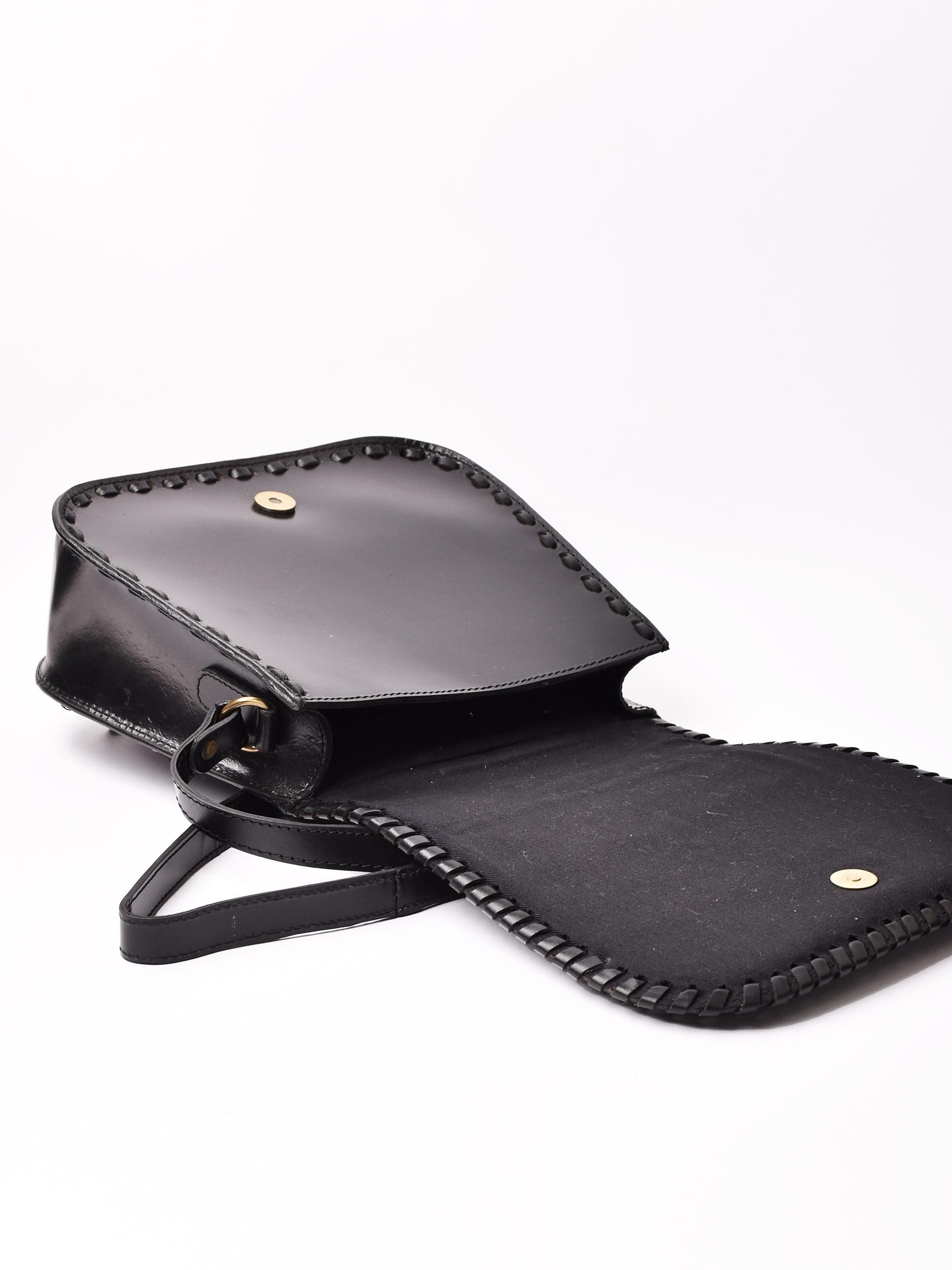 型押しレザーショルダーバッグ | ブラック - 古着屋グレープフルーツ