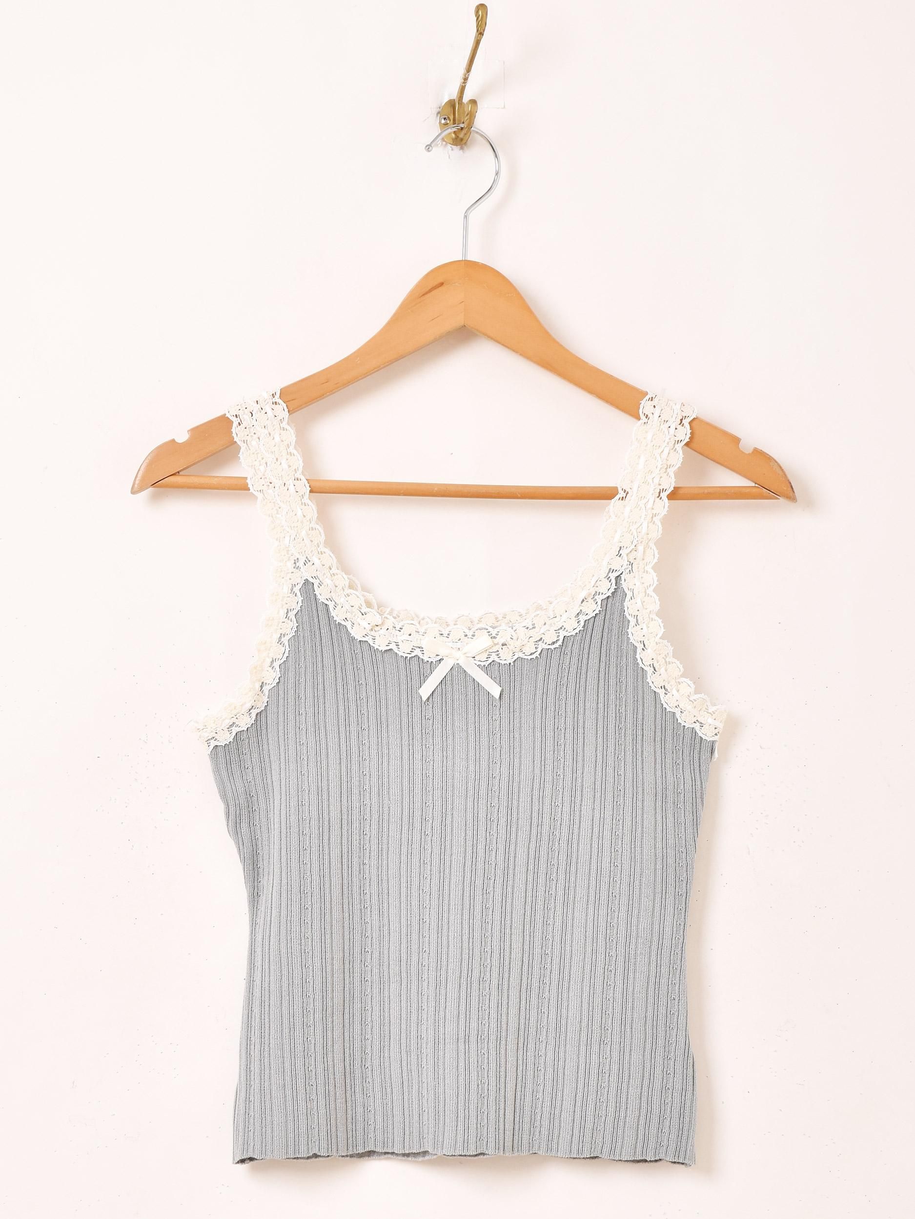 melt the lady レースキャミソール meltthelady グレー LACE BUSTIER CAMISOLE(F WHITE): TOPSjosemoon