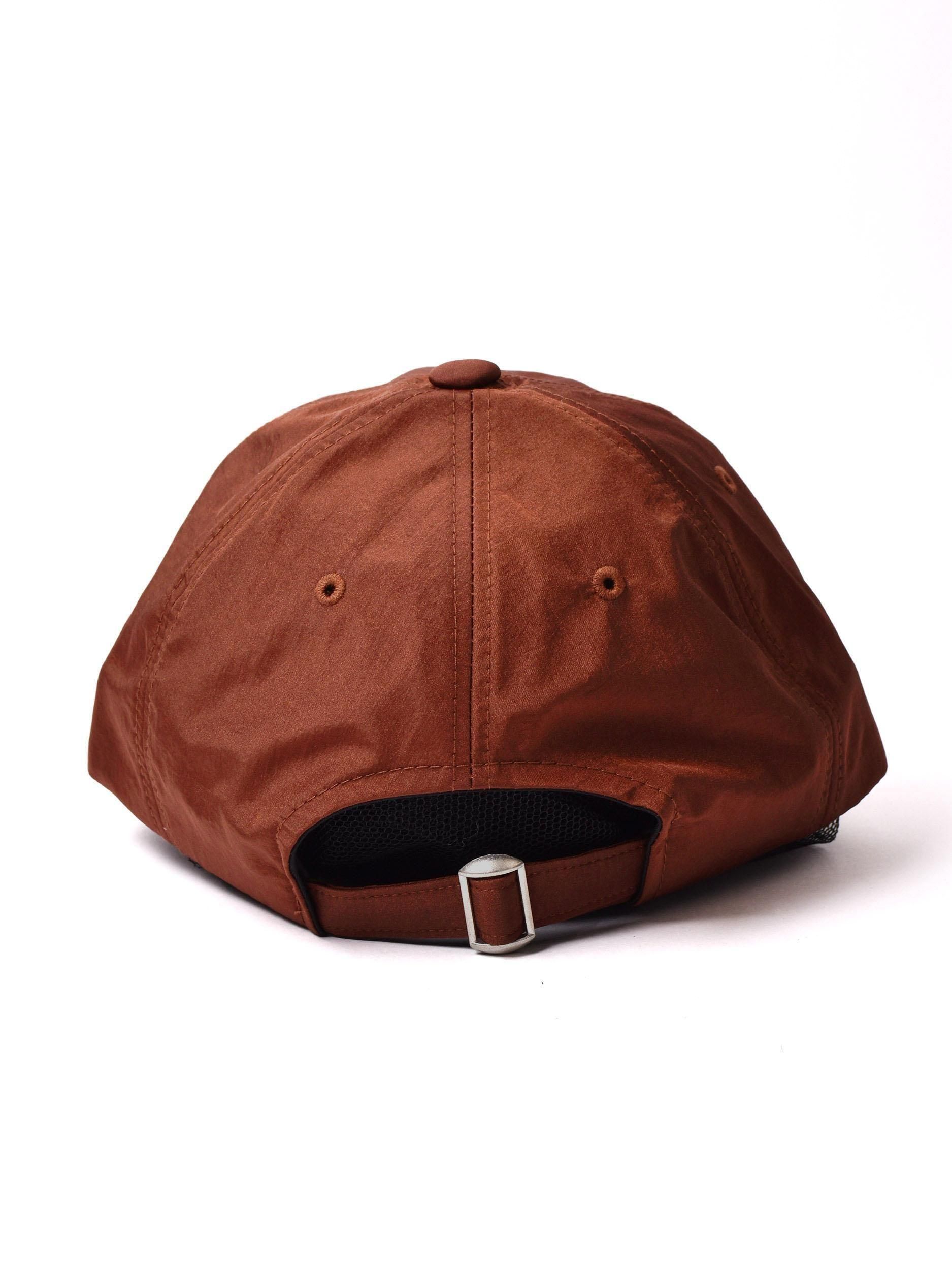 刺繍入り ナイロンキャップ「SPACE」 ブラウン - 古着屋