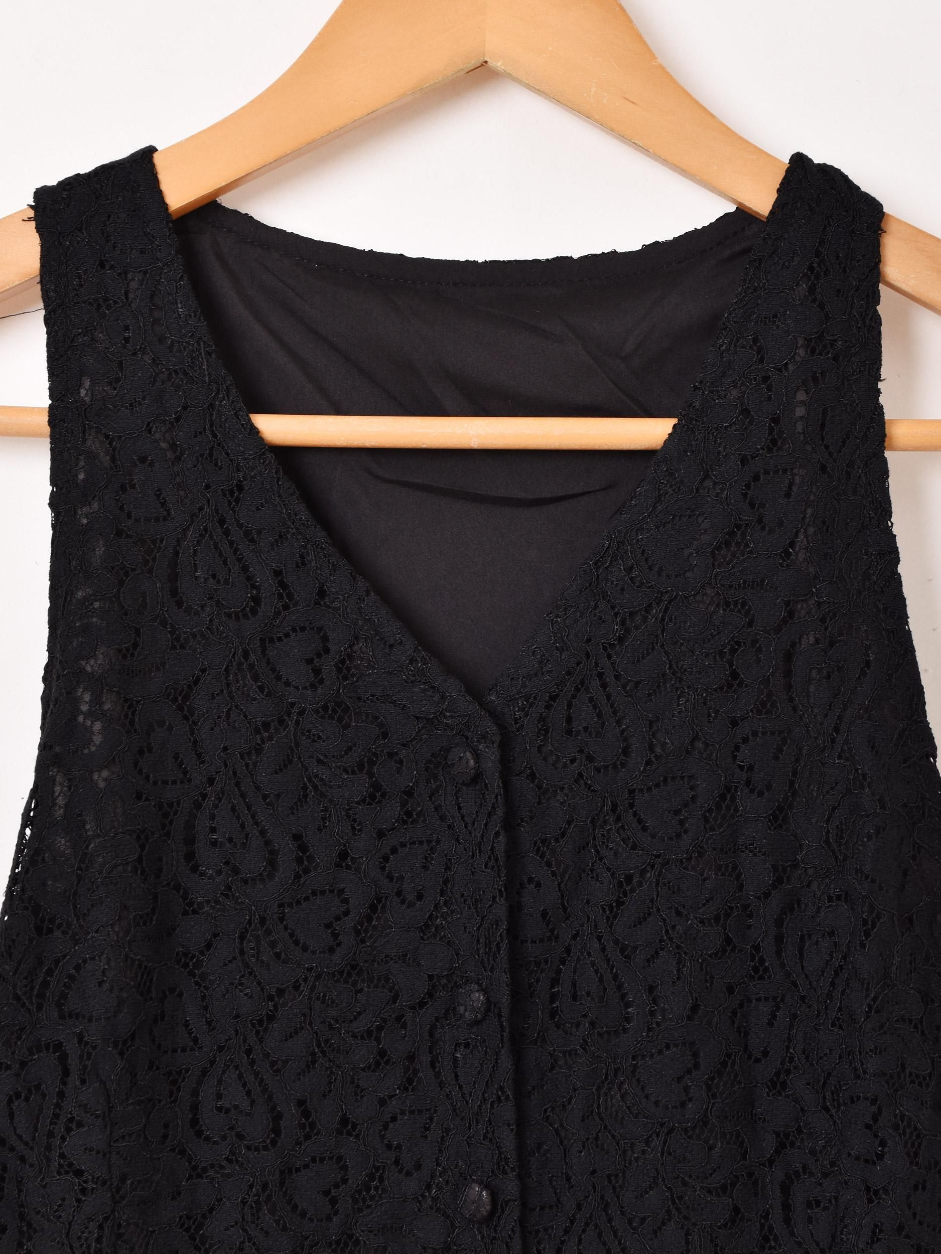 レース切り替えノースリーブ | Meridian - 古着屋グレープフルーツ