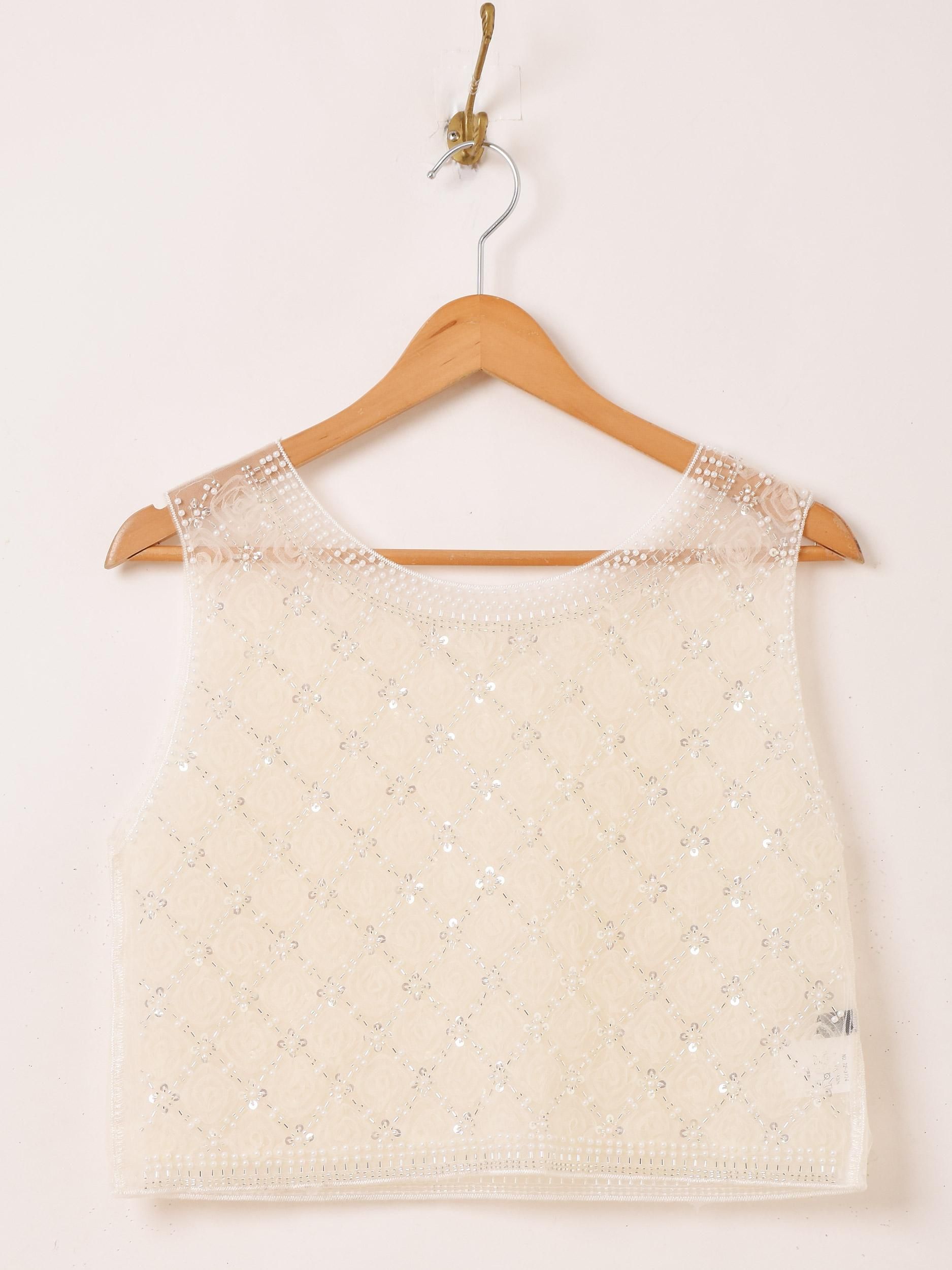 美品 ブルマリン ビーチウェア ビーズ刺繍Tシャツ 紺 サイズL*FD1038 美品 ブルマリン ビーチウェア ビーズ刺繍Tシャツ 紺 サイズL