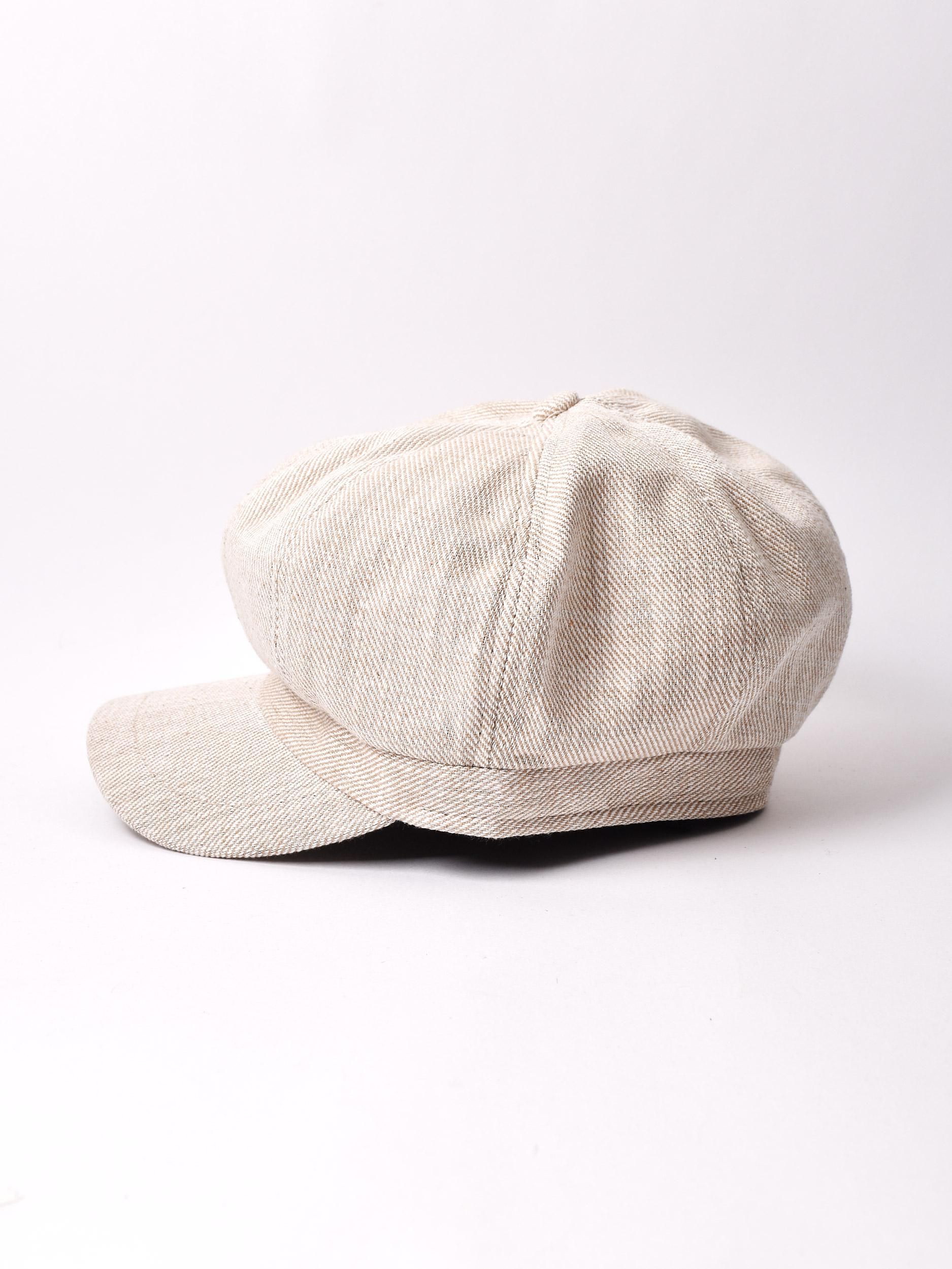 2色展開】カスリ柄 キャスケット ベージュ - 古着屋グレープフルーツ