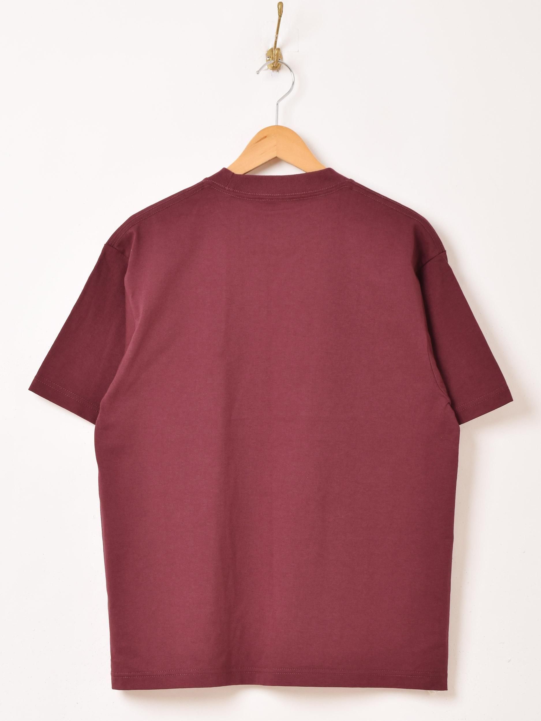 3色展開】ワンポイント刺繍 Tシャツ「VIETNAM」 ワインレッド - 古着屋