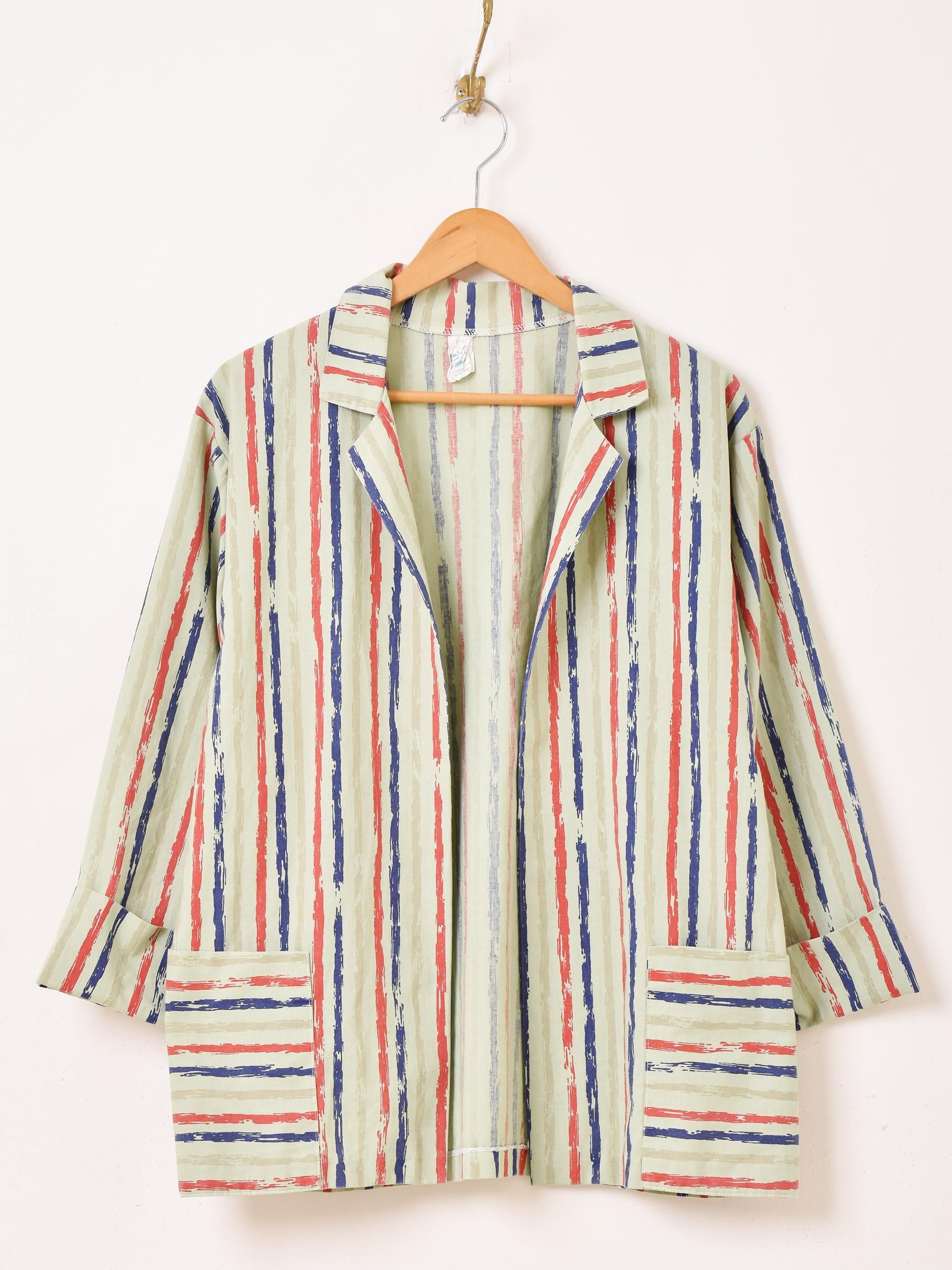 90s 古着 LE MOON ストライプスーツ　スリーピース【XL相当】シングル CLASSICO TAPERED】【年間】2釦シングルスーツ 1タック/ネイビー