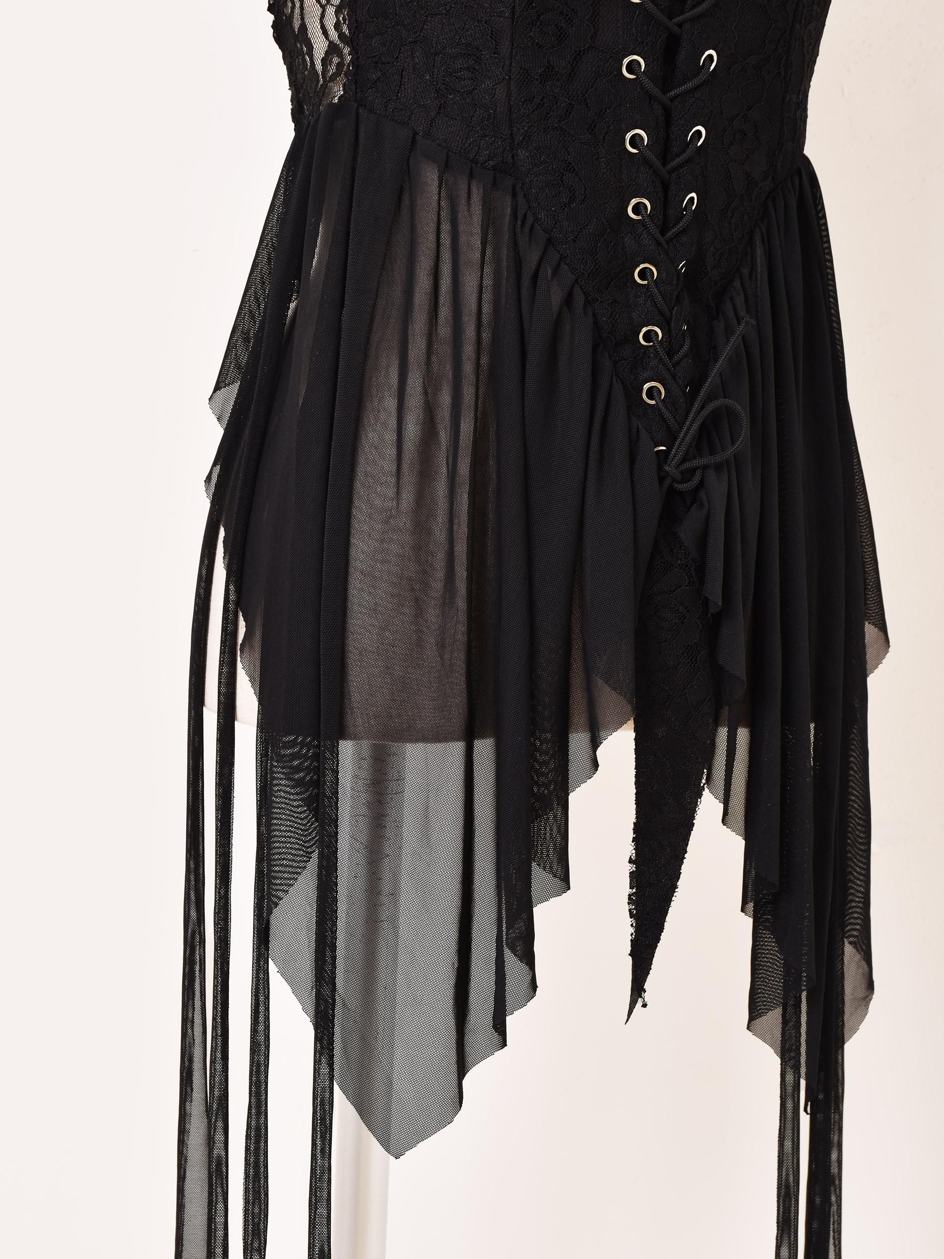 2色展開】「Meridian」コルセットデザイン レース ビスチェ ブラック