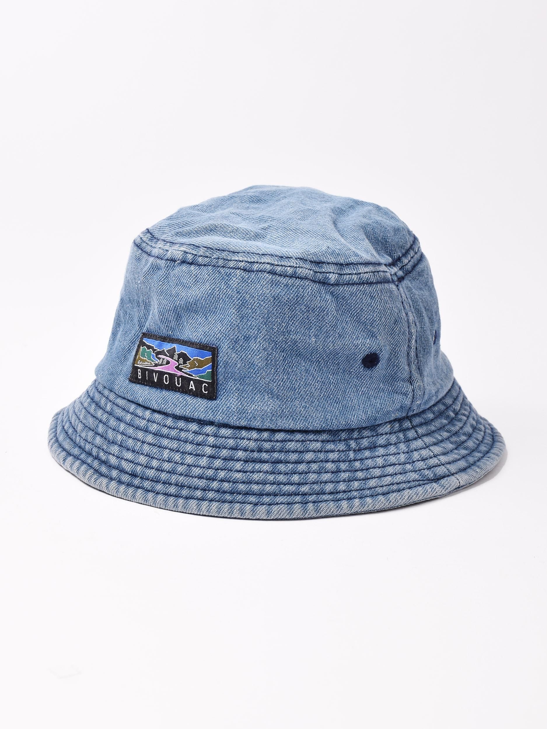 3色展開】「BIVOUAC」デニムバケットハット ブルー - 古着屋