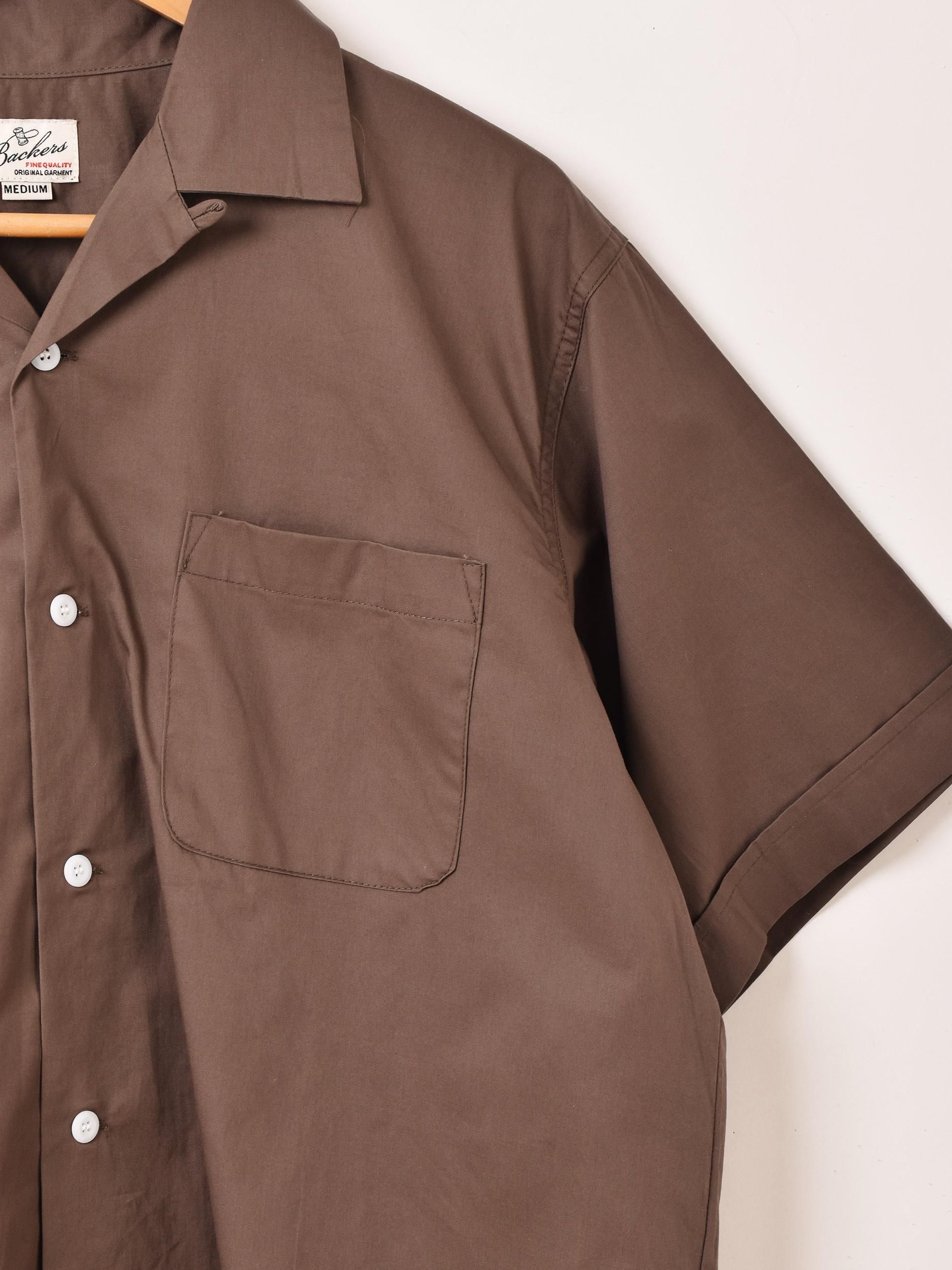 4色展開】「Backers」刺繍入り 半袖 オープンカラーシャツ 「ROLLER