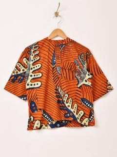 アフリカンバティック ブラウス vintage used トップス Batik pattern - 古着屋グレープフルーツ ムーン(Grapefruitmoon