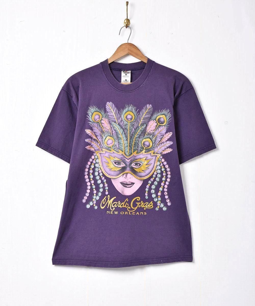 Mardi Gras プリントTシャツ - 古着屋グレープフルーツ ムーン