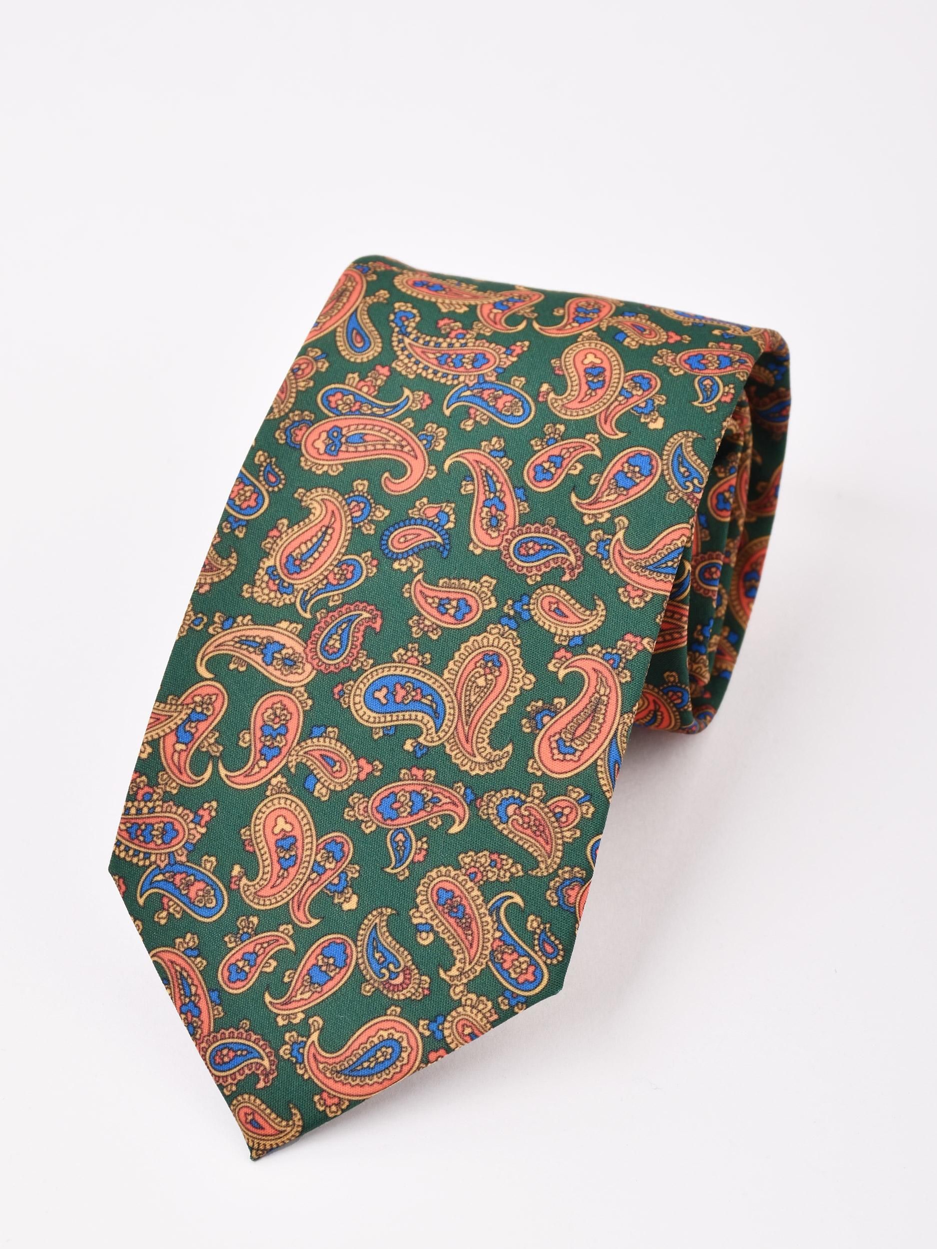 ターンブル & アッサー　ネクタイ　ペイズリー　ブルー　オレンジ　新品未使用 ネクタイ トゥモロー | Turnbull&Asser (Men)/ターンブル＆アッサー