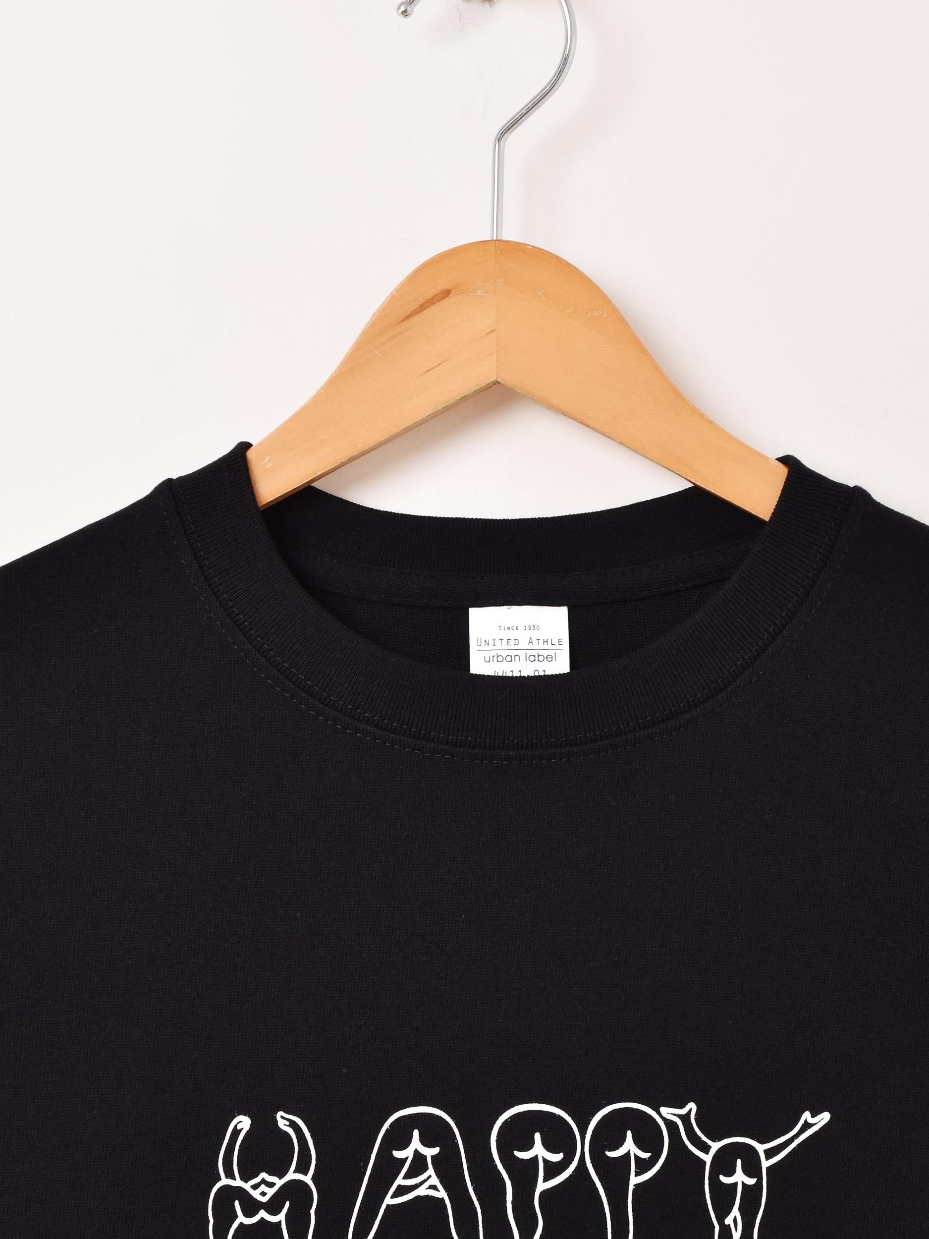 2色展開】プリントTシャツ「HAPPY BIRTHDAY」 ブラック - 古着屋