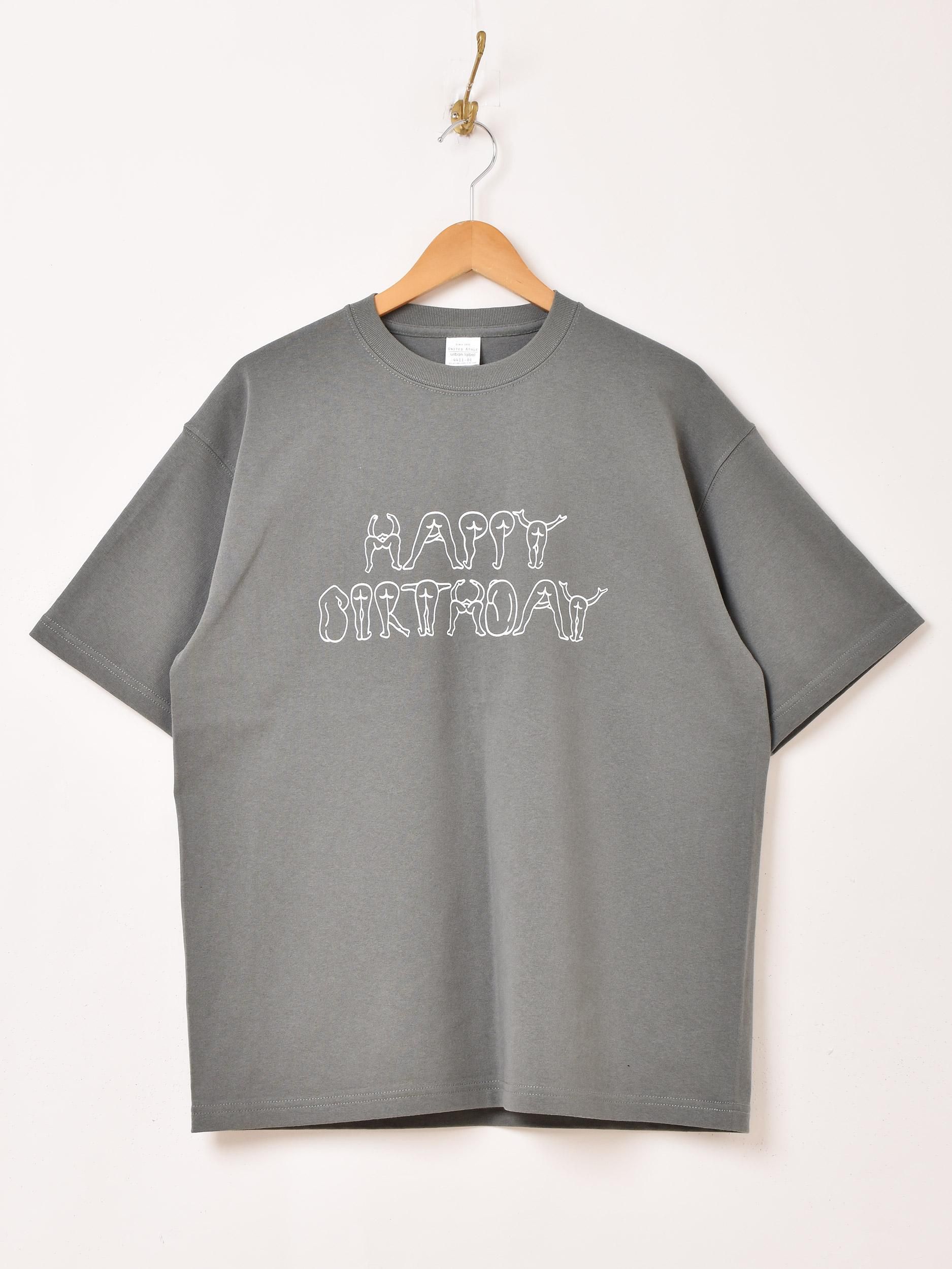 2色展開】プリントTシャツ「HAPPY BIRTHDAY」 グリーン - 古着屋