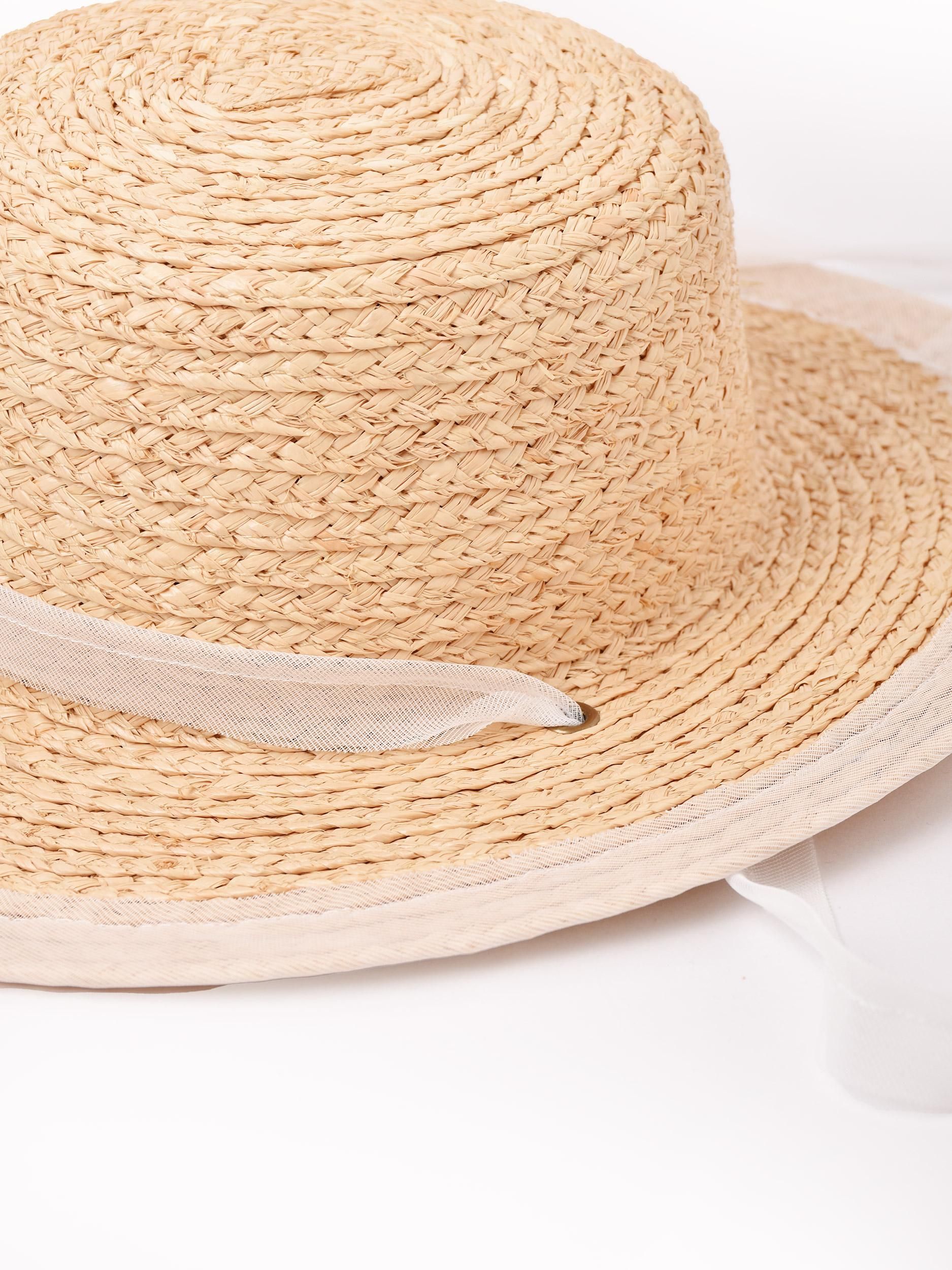 新品ミサハラダ　チュールリボンハット チュールリボンハット 新品ミサハラダ チュールリボンハット IRINE