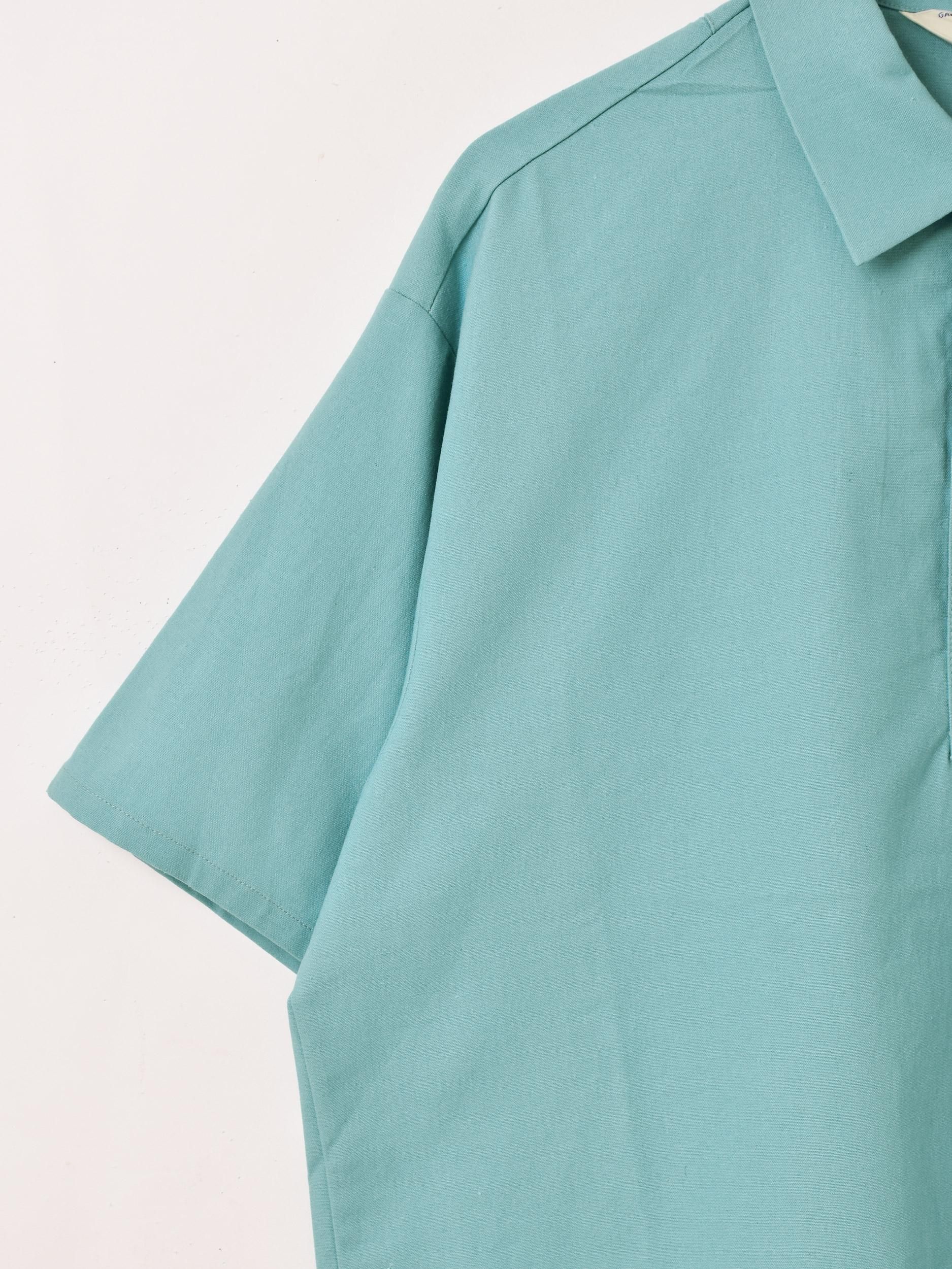 tilt The authentics リネンプルオーバーシャツ ダークグリーン tilt The authentics リネンプルオーバーシャツ ダークグリーン SOFT