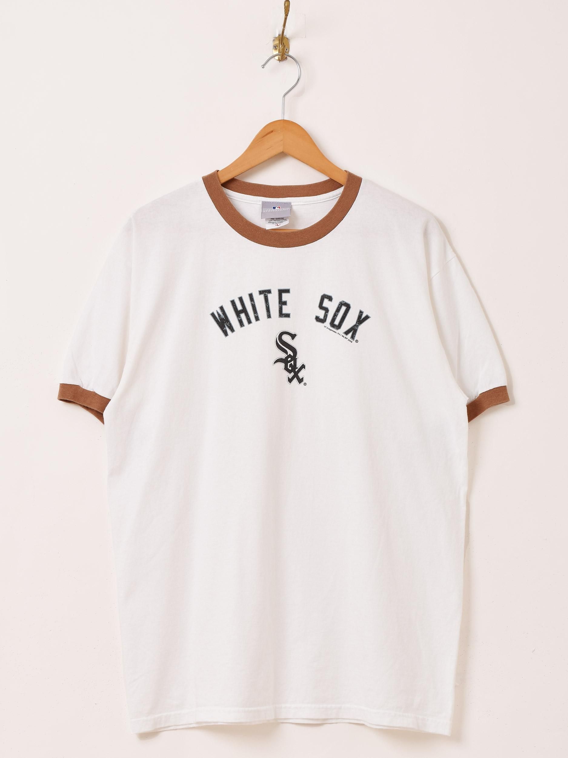 WHITE SOX プリントリンガーTシャツ - 古着屋グレープフルーツ ムーン