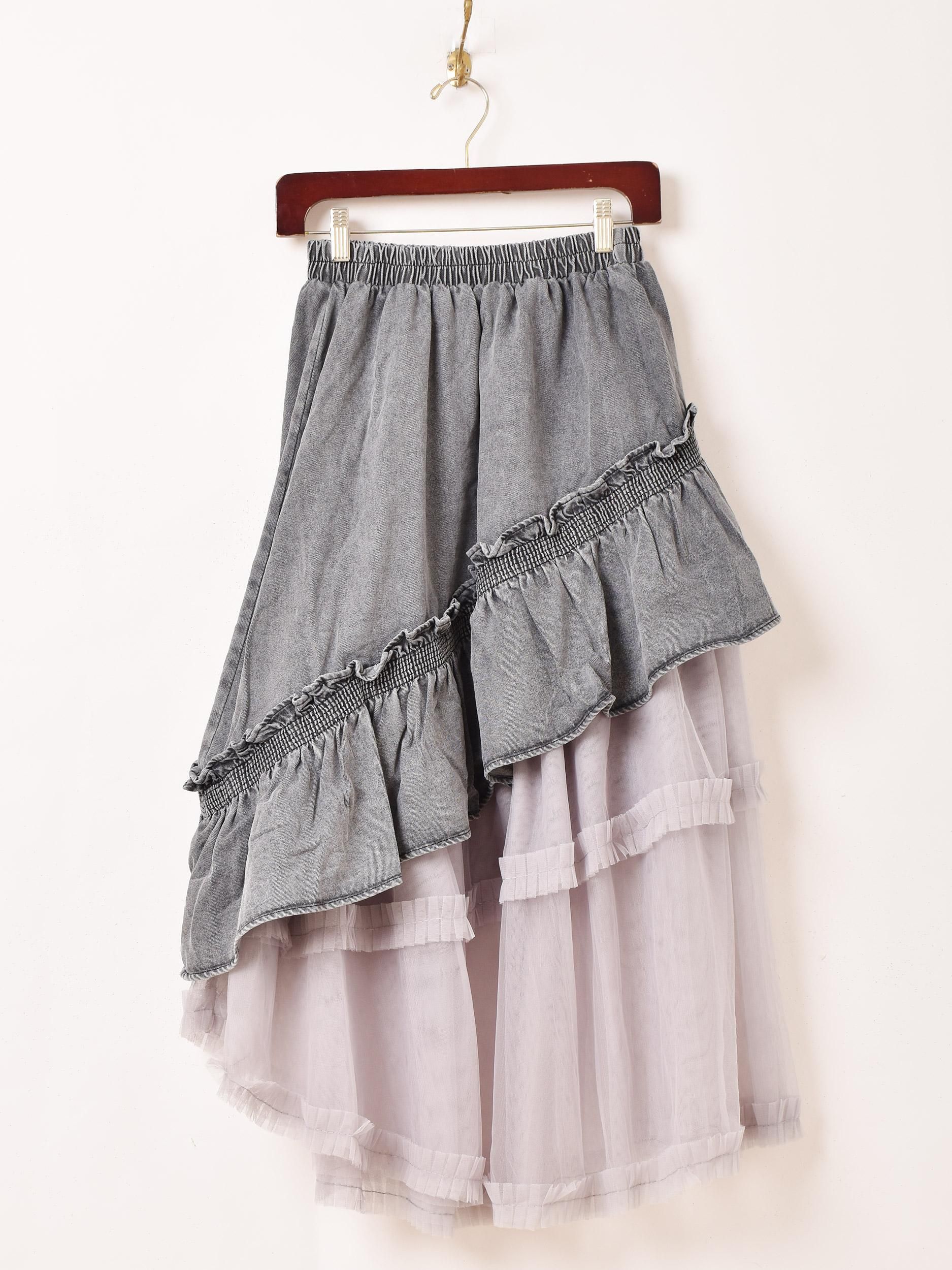 meltthelady moon skirt アシンメトリー デニム スカート atelier SOMETHING MERMAID DENIM SKIRT/マーメイドデニム