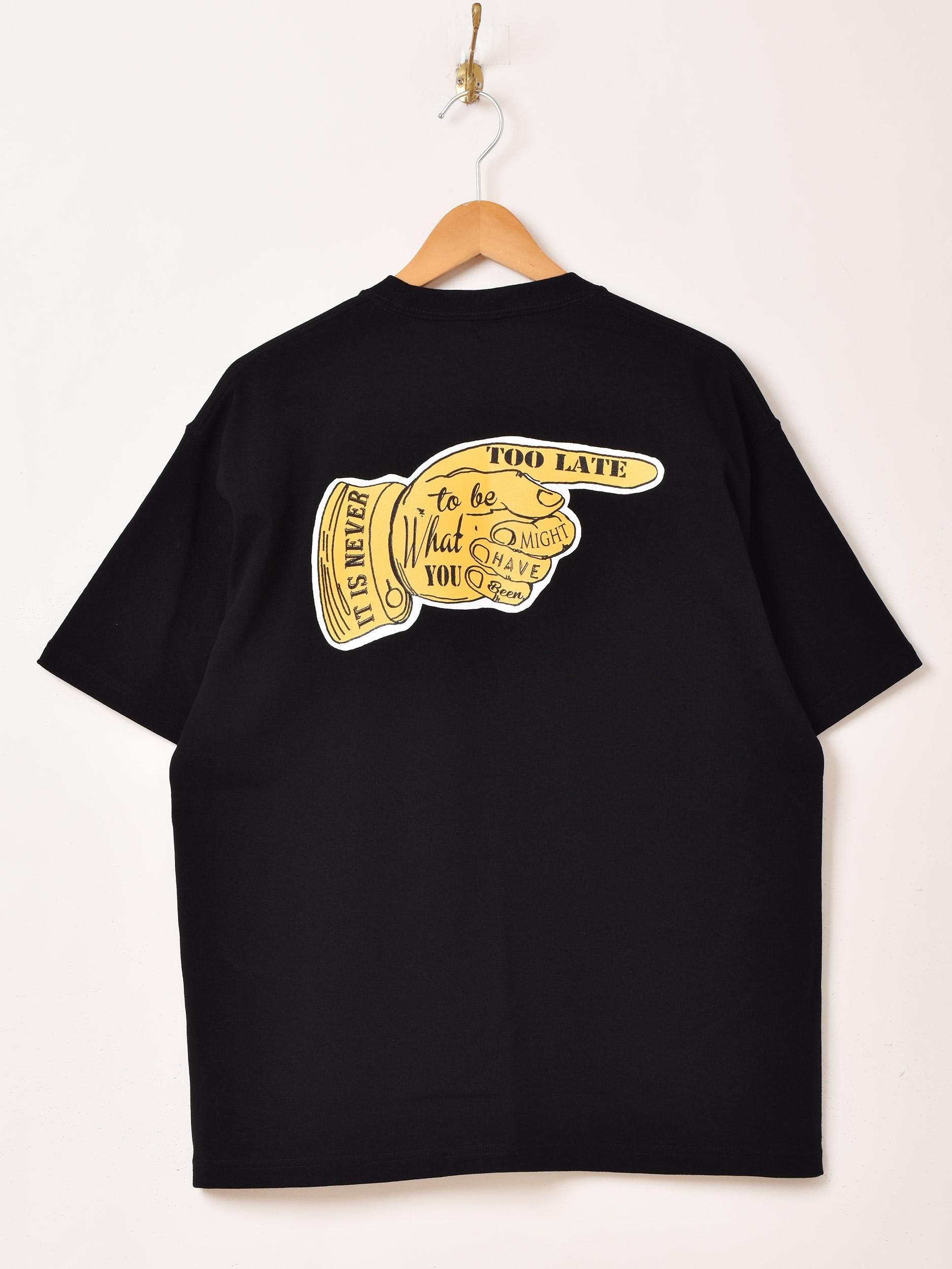 2色展開】プリントTシャツ「HAND SIGN」 ブラック - 古着屋