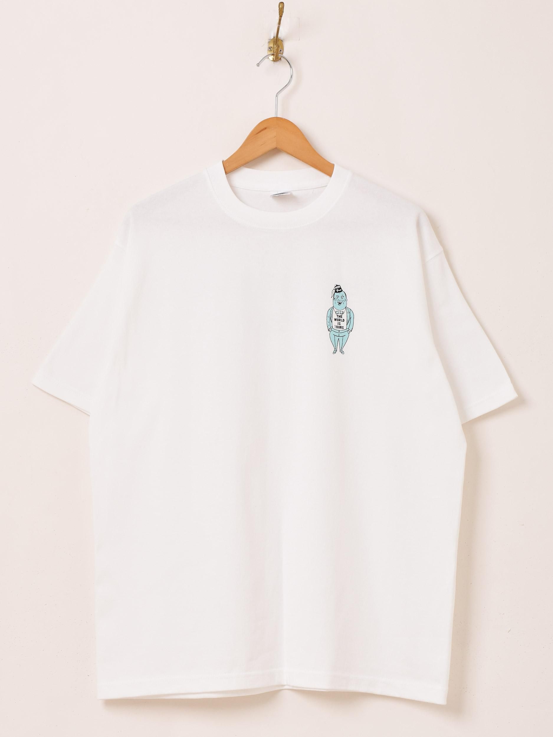 2色展開】プリントTシャツ「THE WORLD IS YOURS」 ホワイト