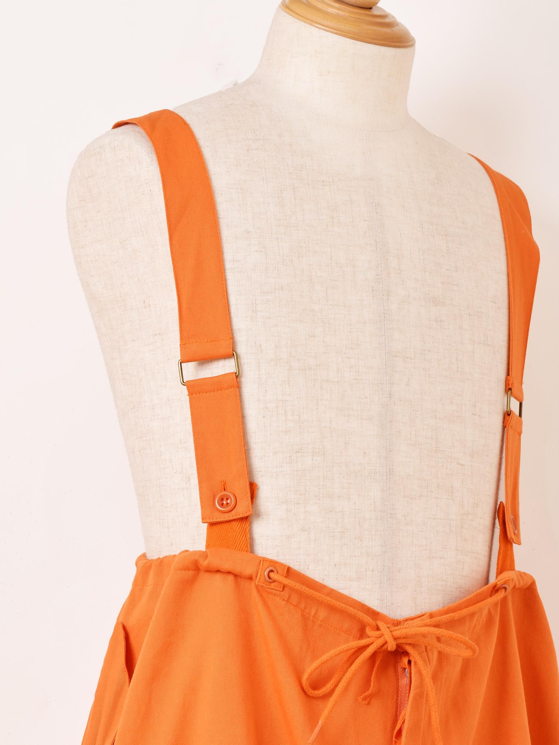 オレンジ サスペンダー付き スキーウェア 4色展開】「Backers」サスペンダー付き スノーカモパンツ オレンジ