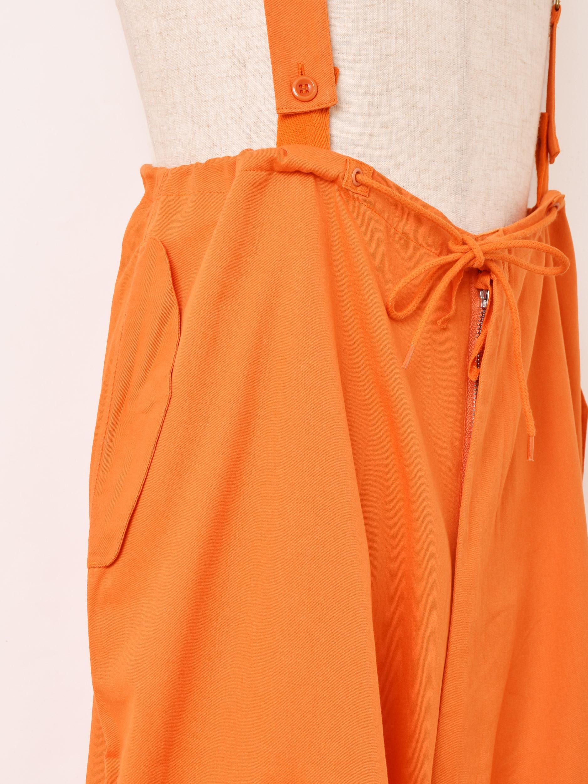 4色展開】「Backers」サスペンダー付き スノーカモパンツ オレンジ