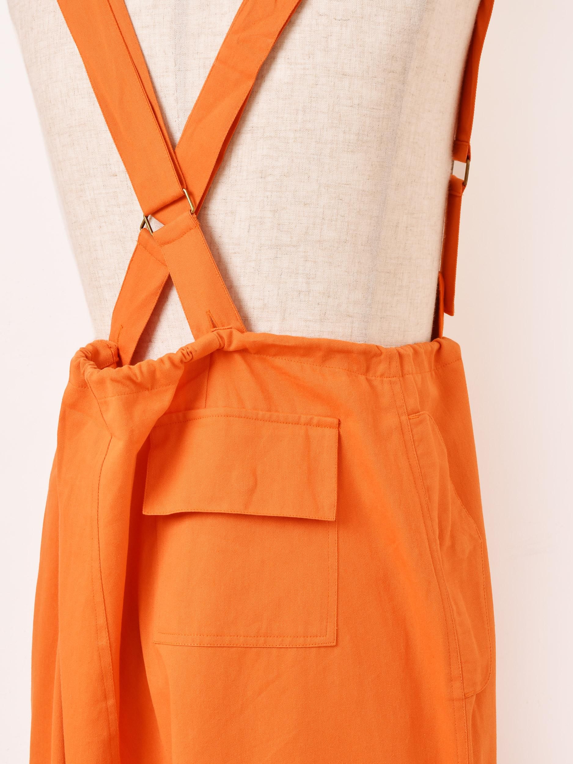 4色展開】「Backers」サスペンダー付き スノーカモパンツ オレンジ