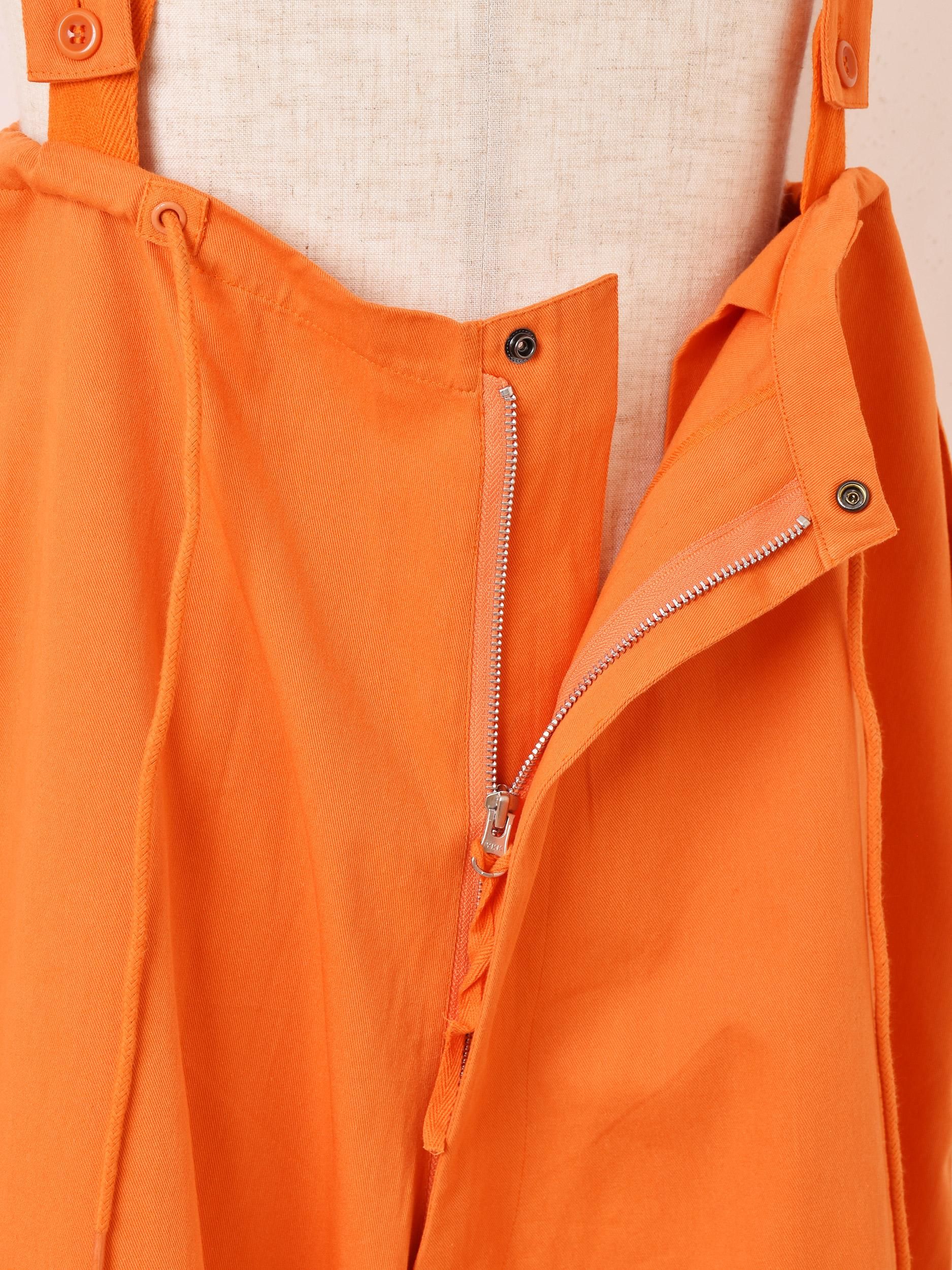 4色展開】「Backers」サスペンダー付き スノーカモパンツ オレンジ