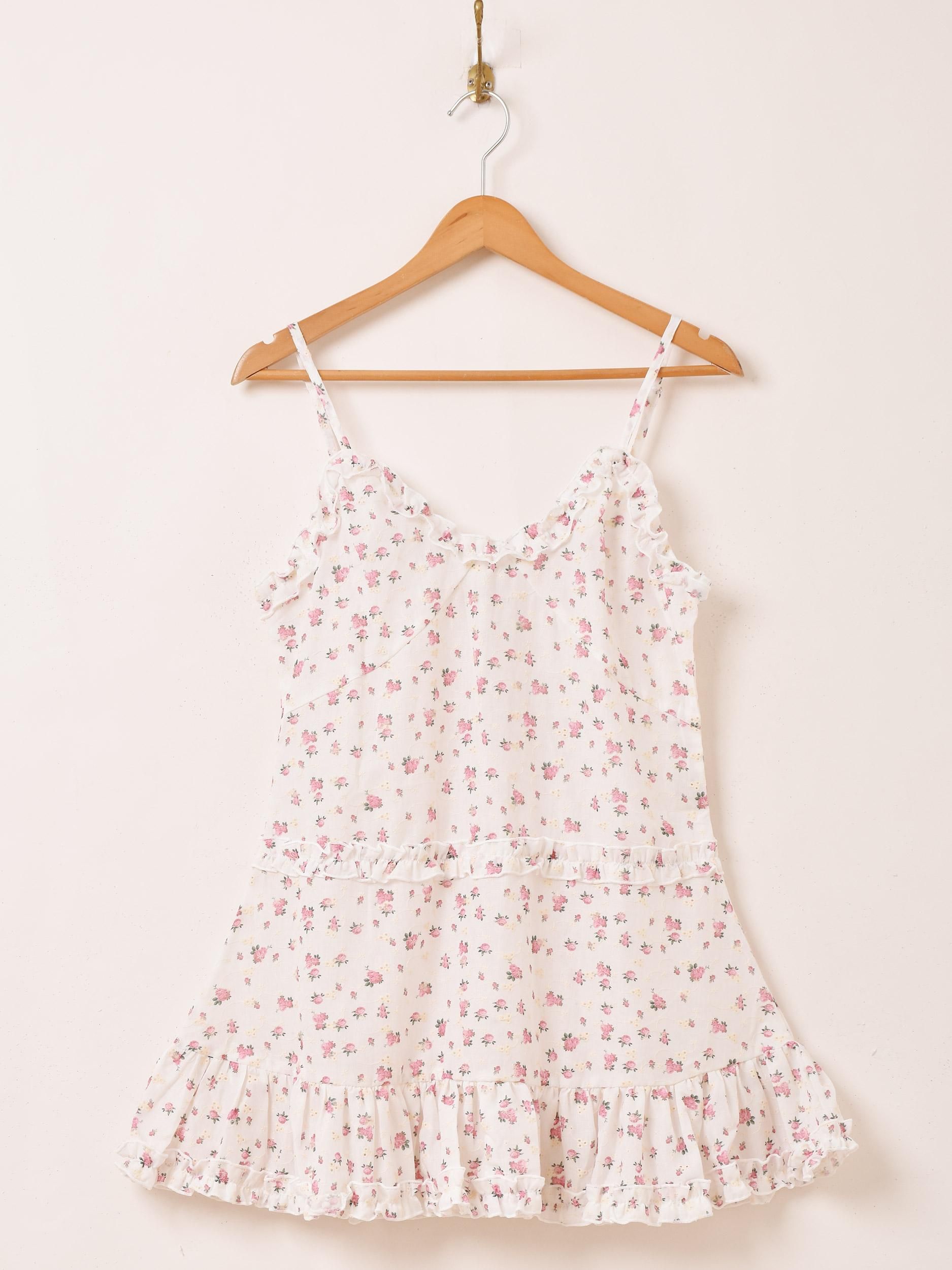 Noble - みかりん☆ELIN☆花柄キャミソール 2色展開】「Elcamino」花柄 フリル キャミソール ホワイト