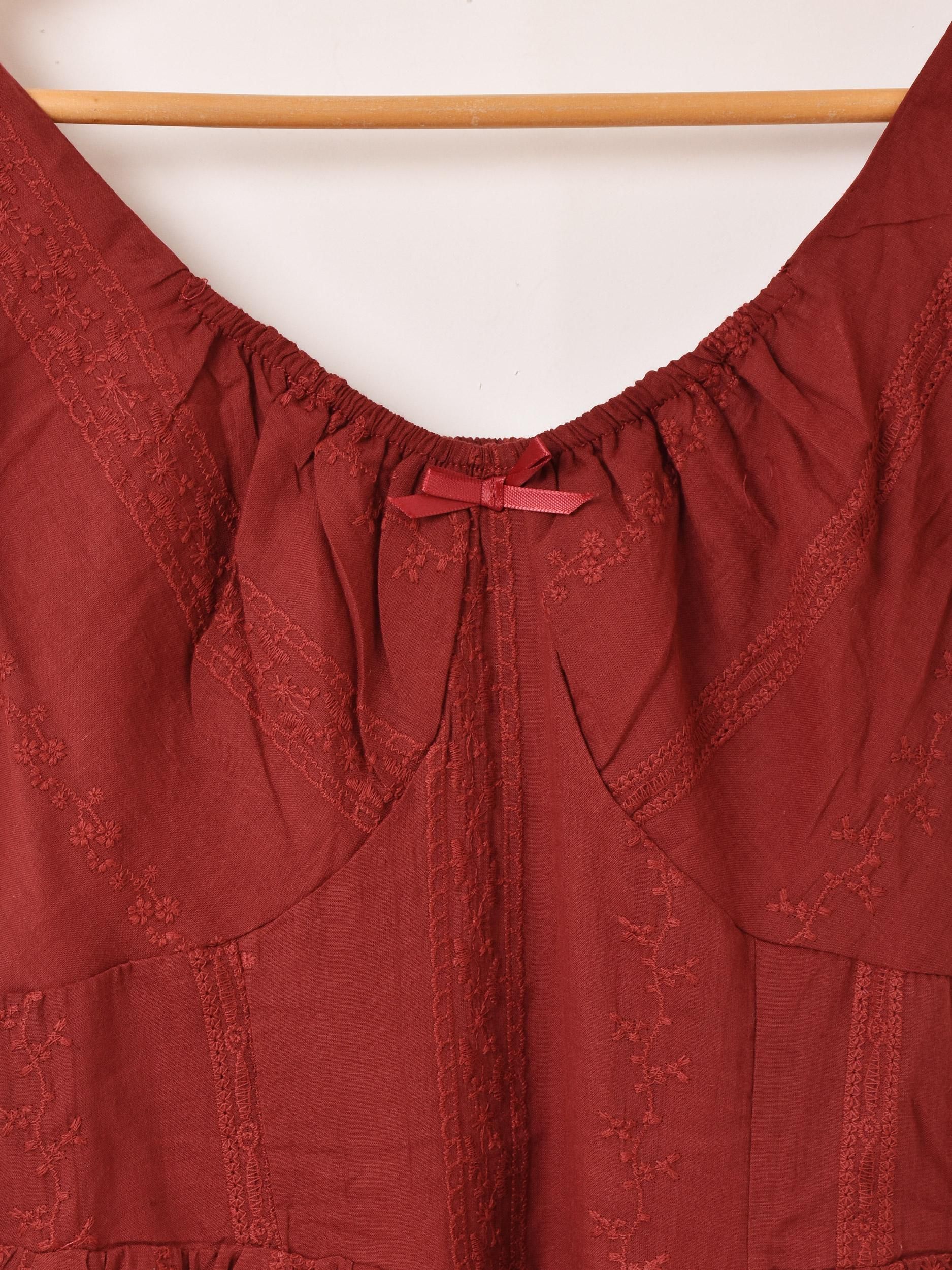 2色展開】「Meridian」刺繍 フリルショルダー ノースリーブ