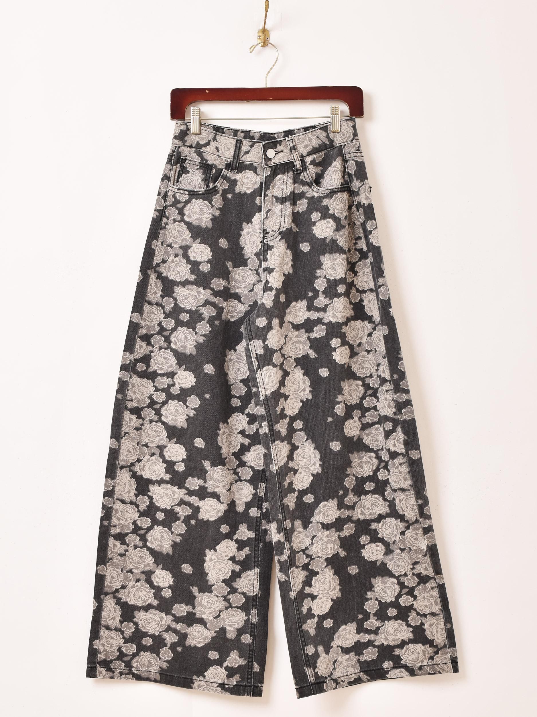 極美品 希少モデル ヤコブコーエン 刺繍 花柄 イタリア製 デニムパンツ L 楽天市場】花柄刺繍デニムパンツ レディース クロップド デニム