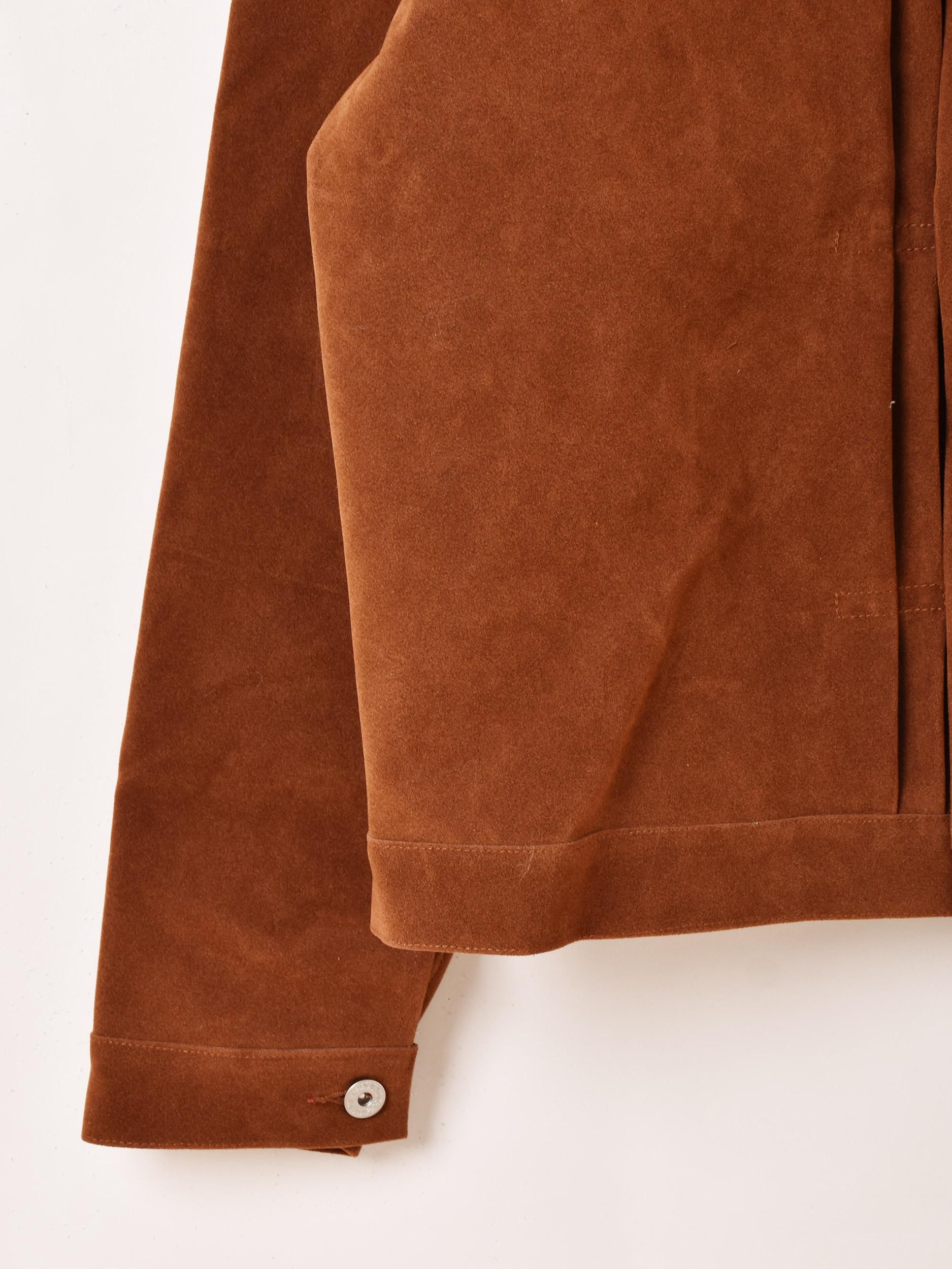 【美品】ヴィンテージJean Montan ブラウン スエードジャケット 2色展開】「Backers」1stタイプ フェイクスエード ジャケット