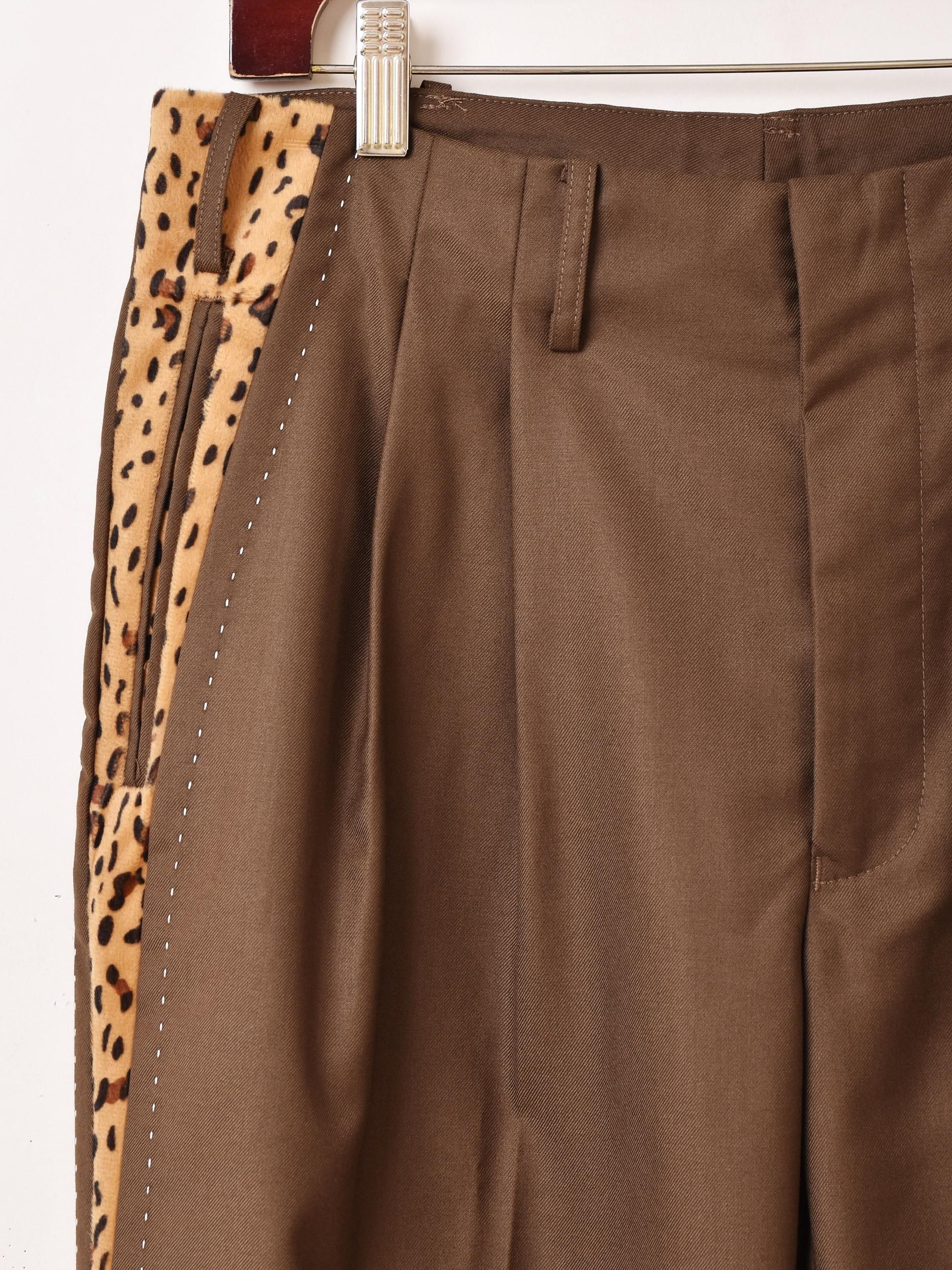 2色展開】「Backers」レオパードライン ロカビリーパンツ ブラウン