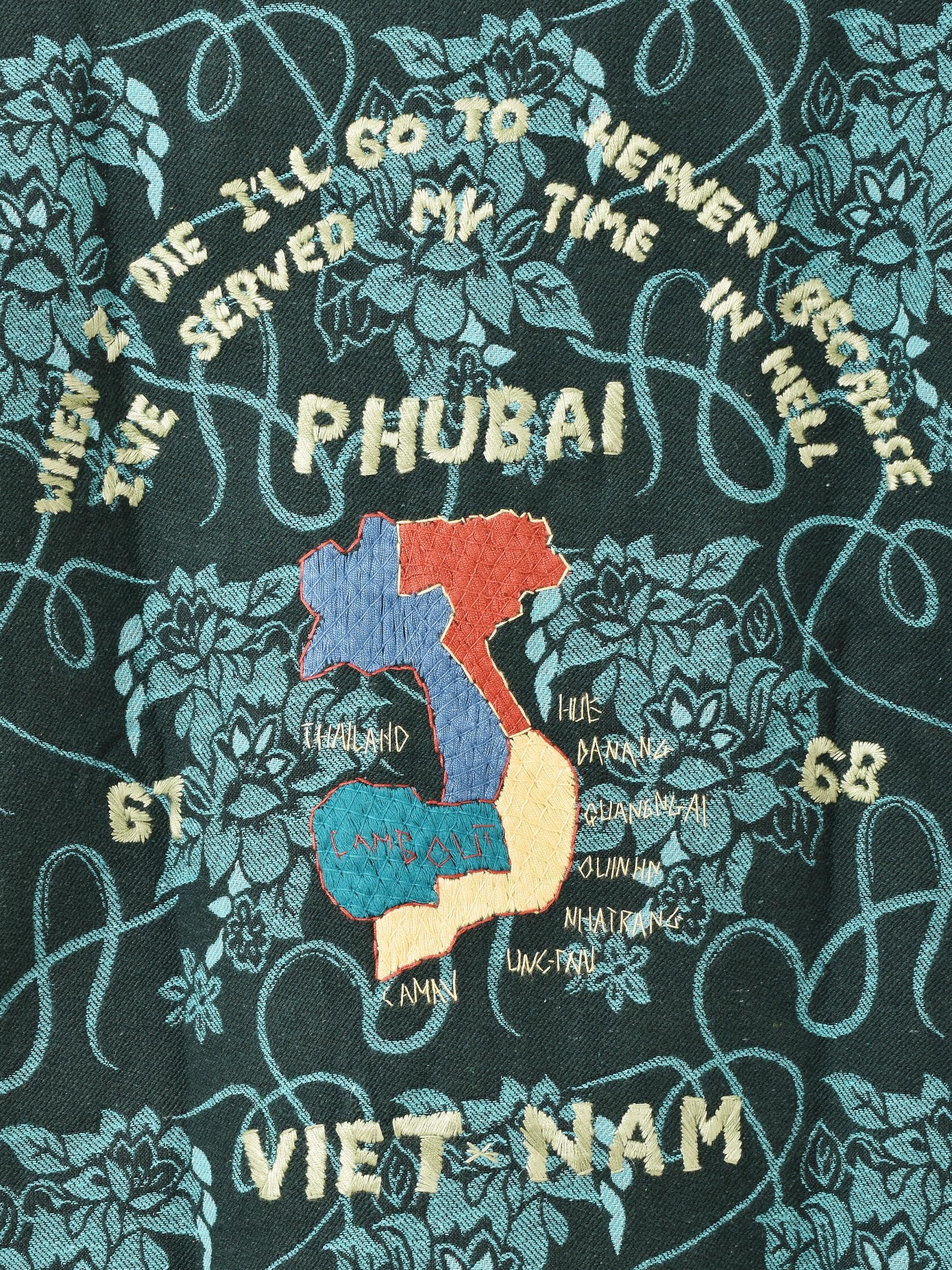 Backers」花柄 ゴブラン織り ベトジャンタイプ ジャケット グリーン