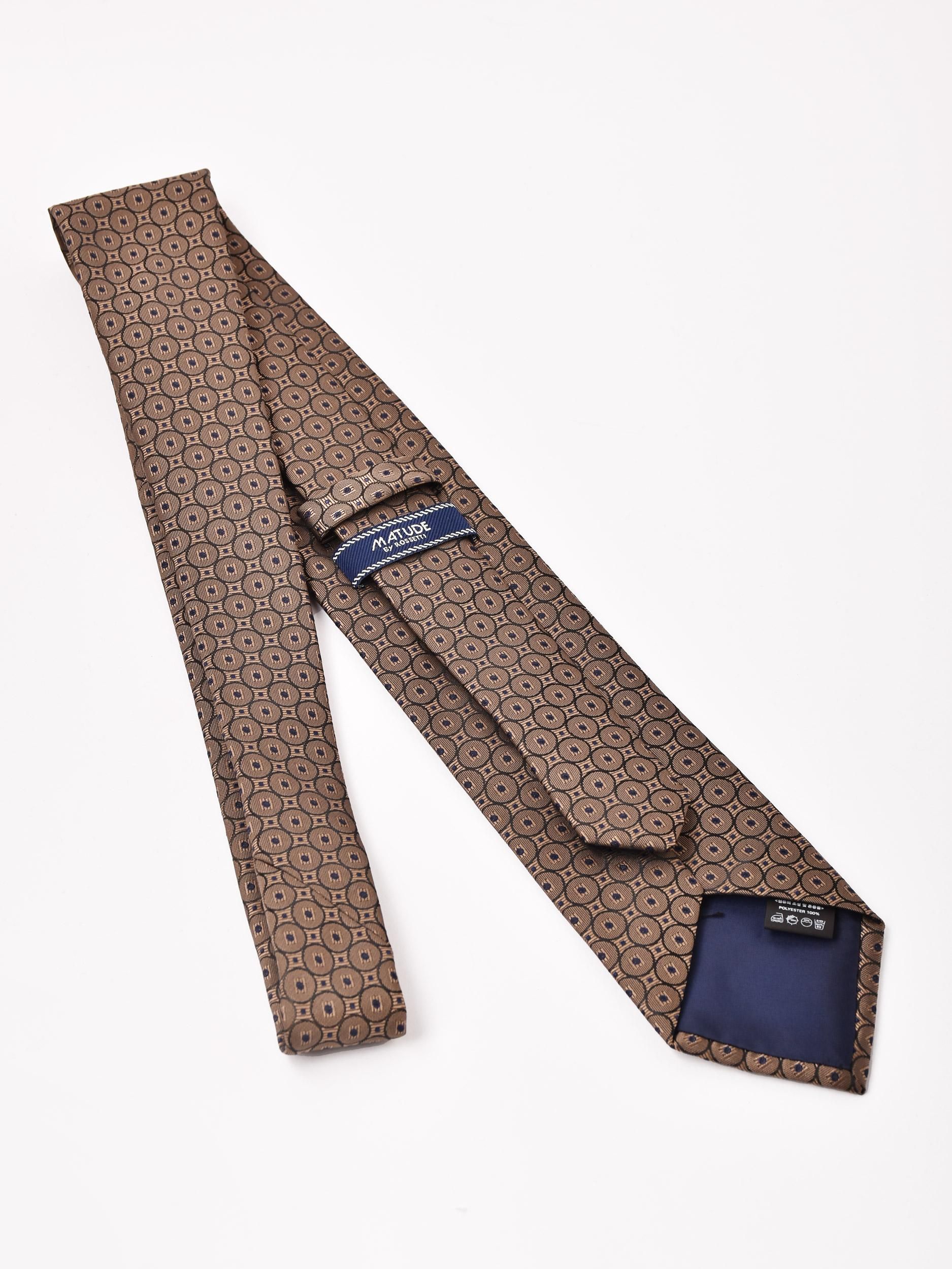 3色展開】コモン柄 ネクタイ ベージュ - 古着屋グレープフルーツ