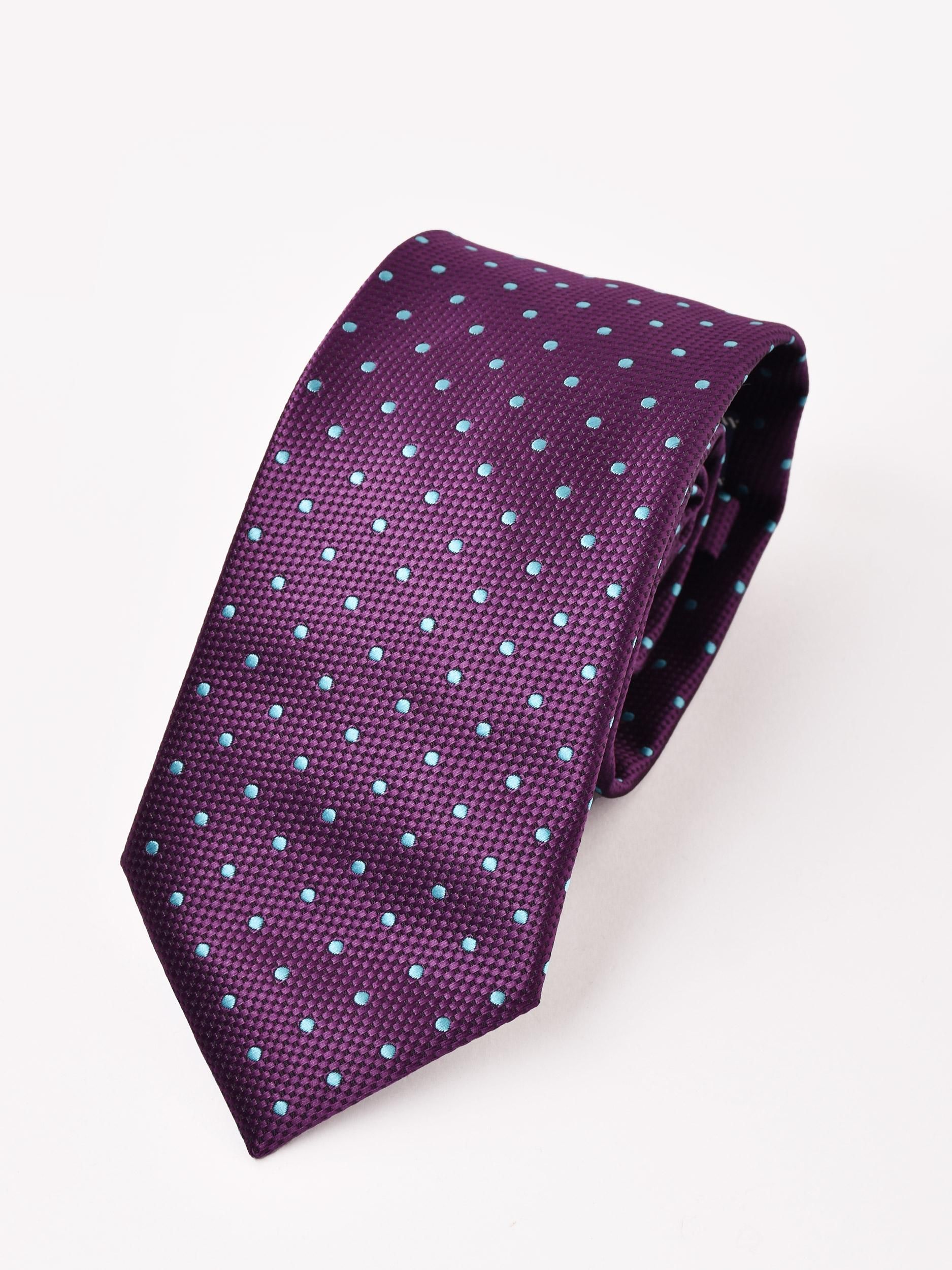 4色展開】ドット柄 ネクタイ ワインレッド - 古着屋グレープフルーツ