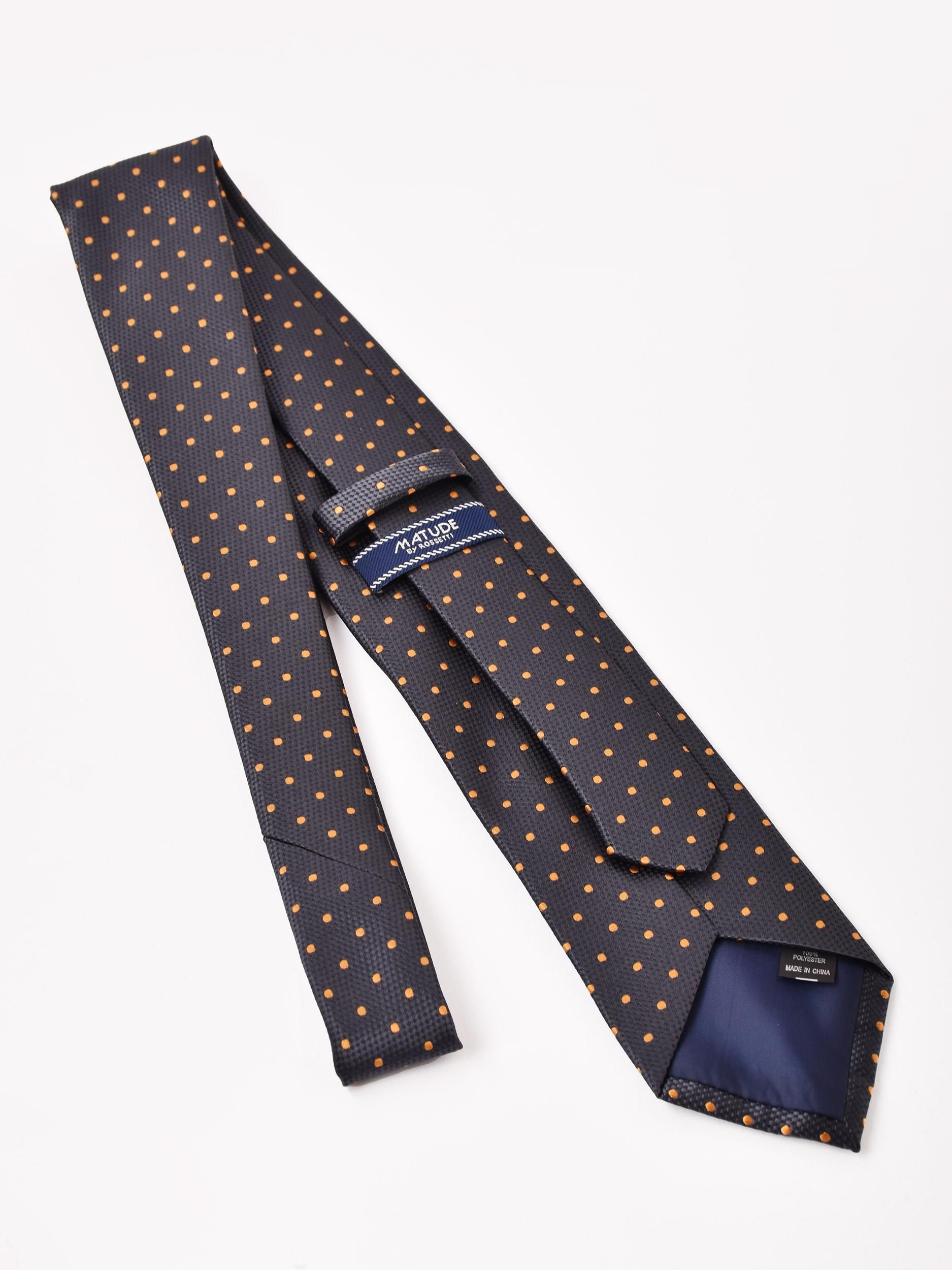 4色展開】ドット柄 ネクタイ チャコール - 古着屋グレープフルーツ