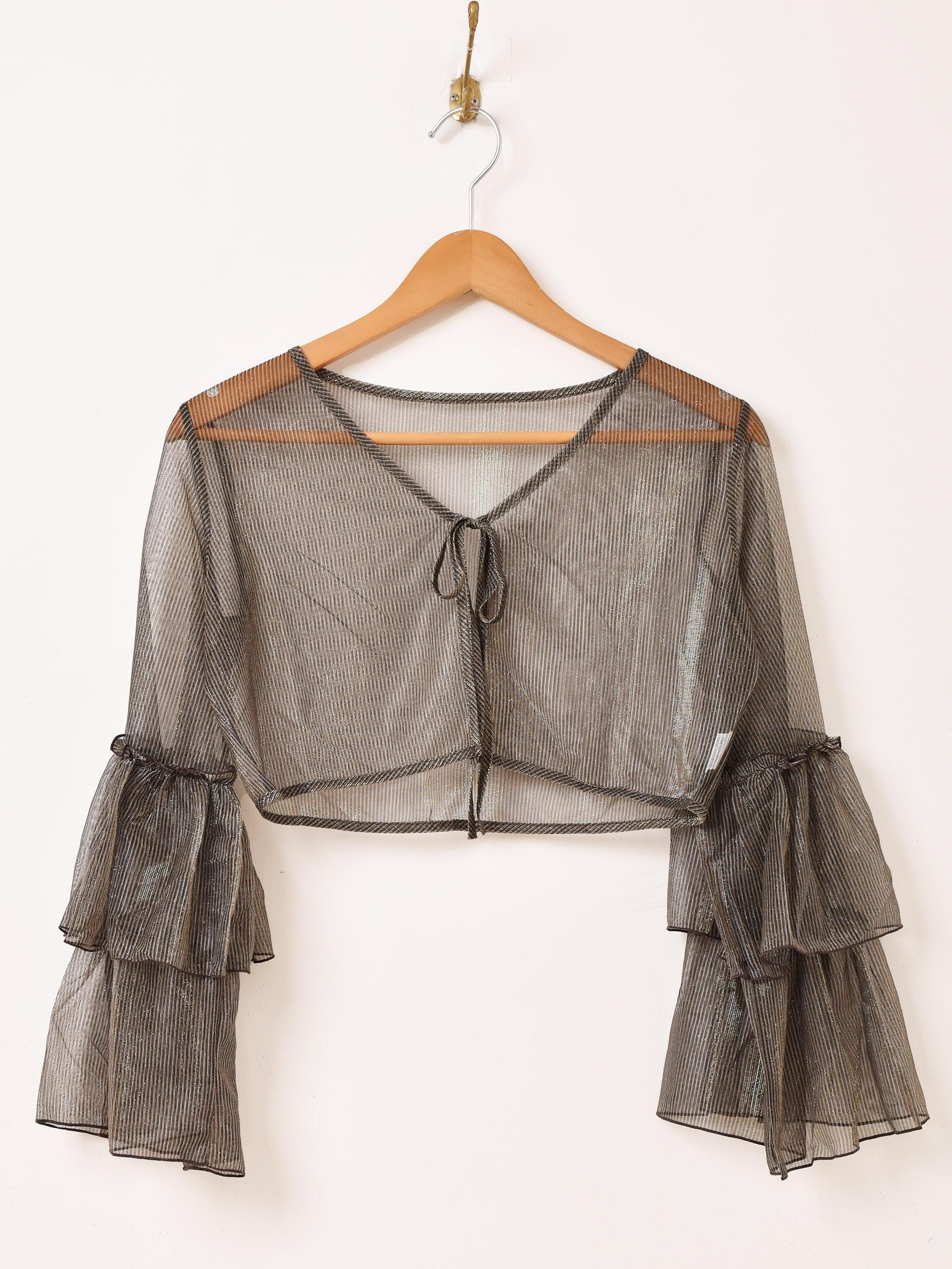 かぐれ 今季 2025 半袖 フリルスリーブプルオーバー シャツ