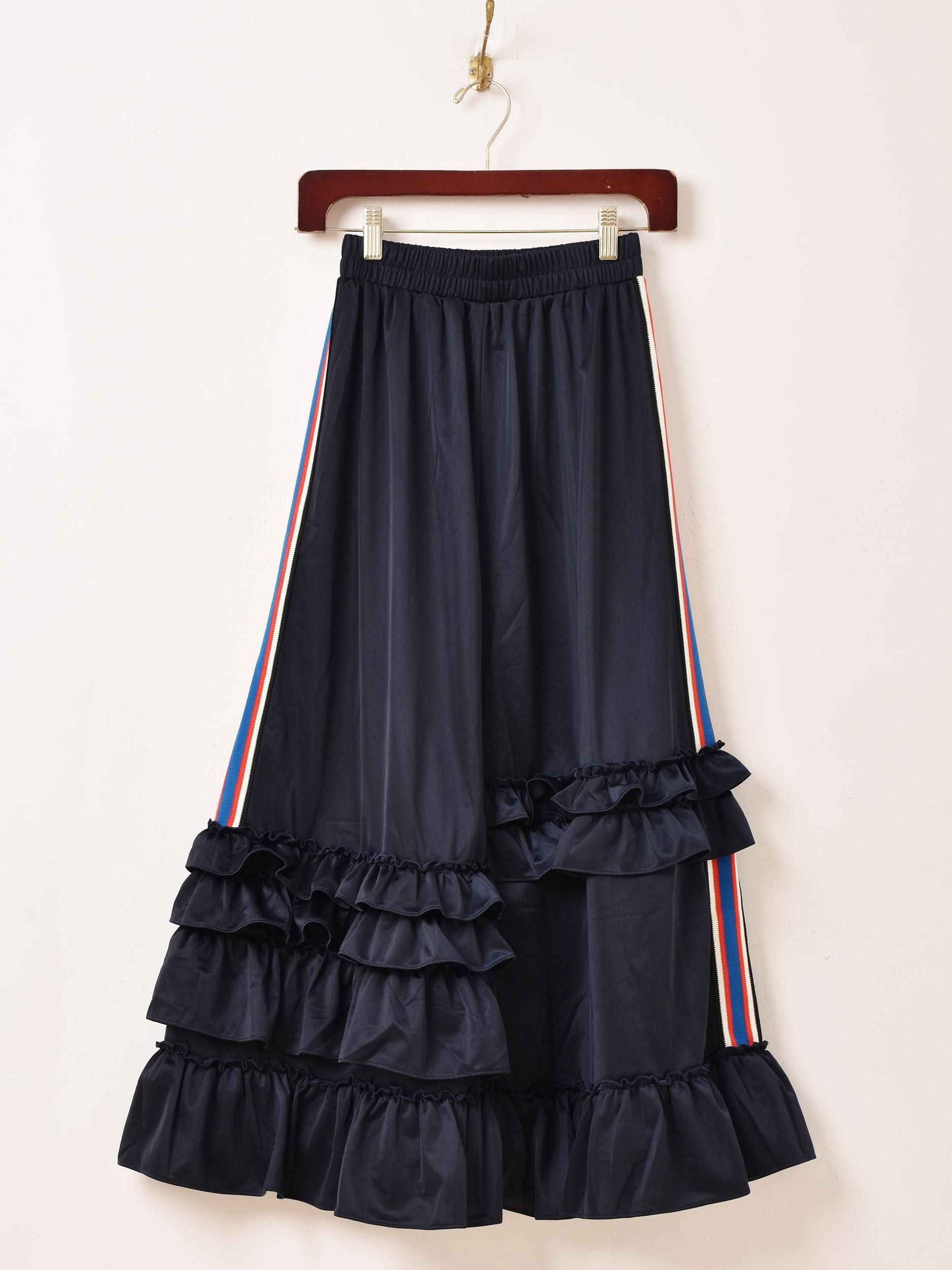3色展開】「Meridian」ライン入り トラックタイプ フリルスカート