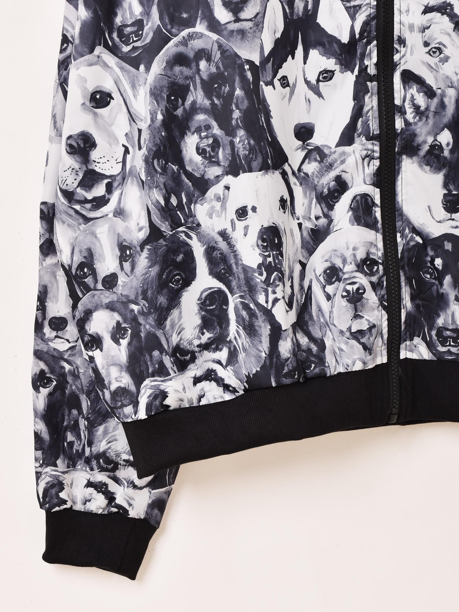 2色展開】「Backers」犬柄 ジャケット ブラック - 古着屋