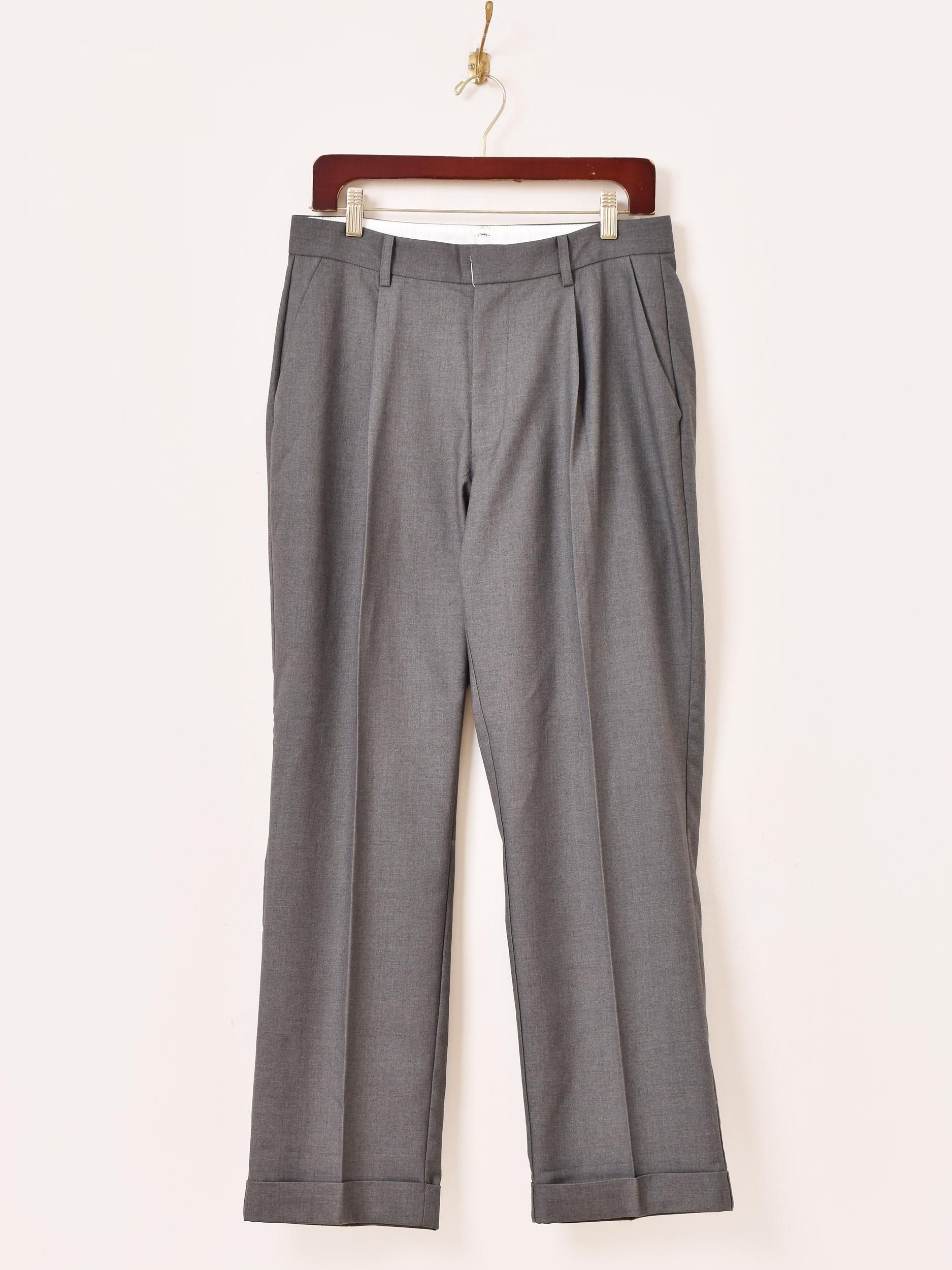 90s McGREGOR レーヨン混 ワイドスラックス グレー w34 古着 2色展開】「Backers」ワイド スラックス グレー - 古着屋