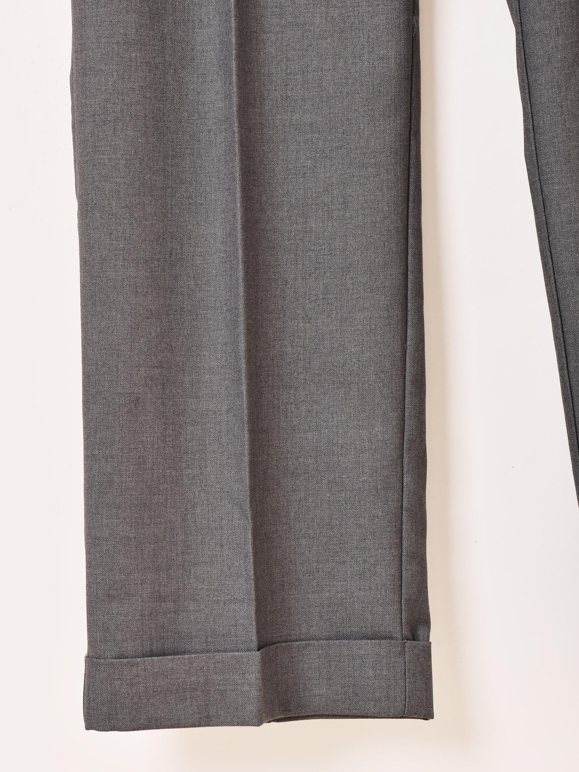 2色展開】「Backers」ワイド スラックス グレー - 古着屋