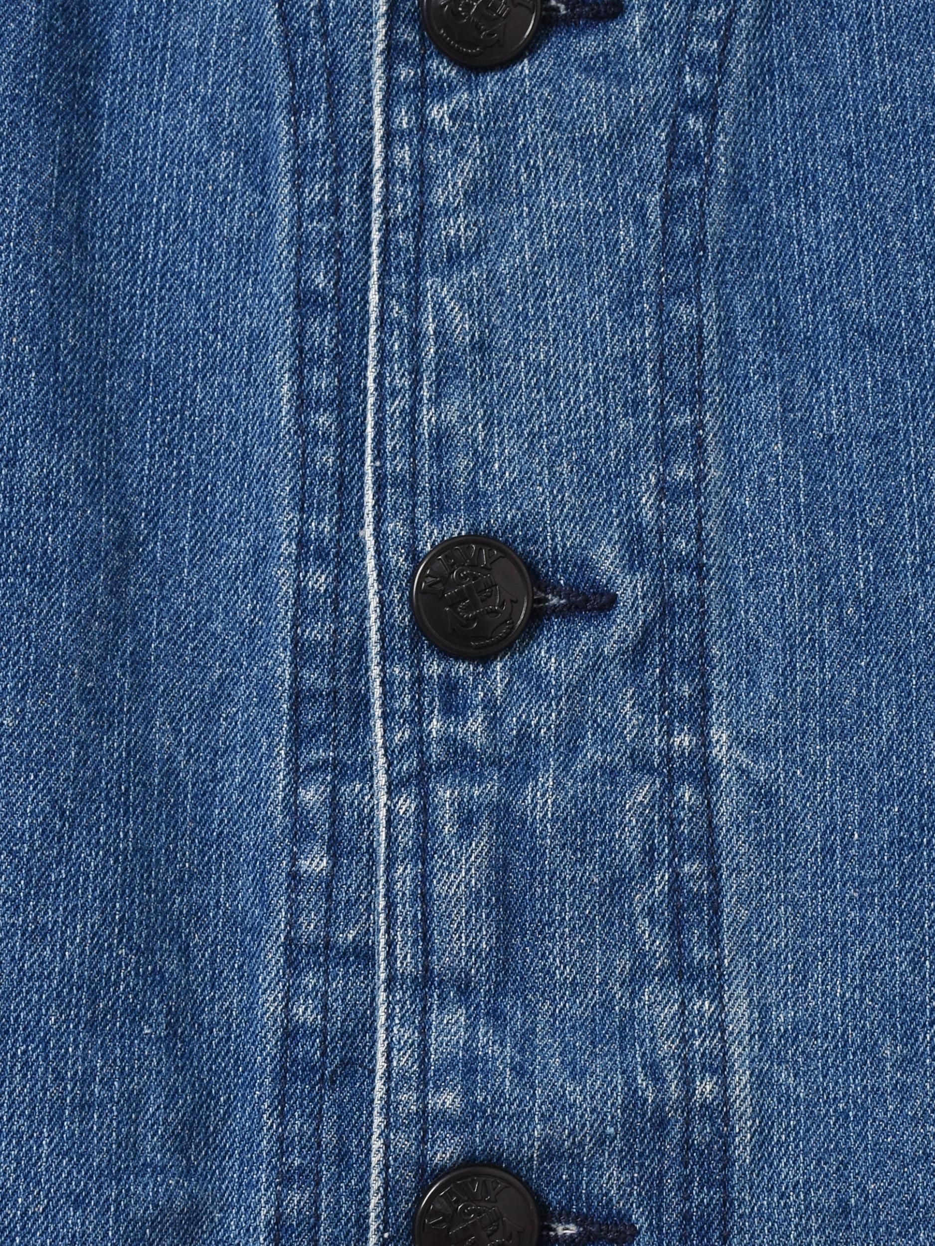 Backers」ショールカラー デニムカバーオール サックスブルー - 古着屋