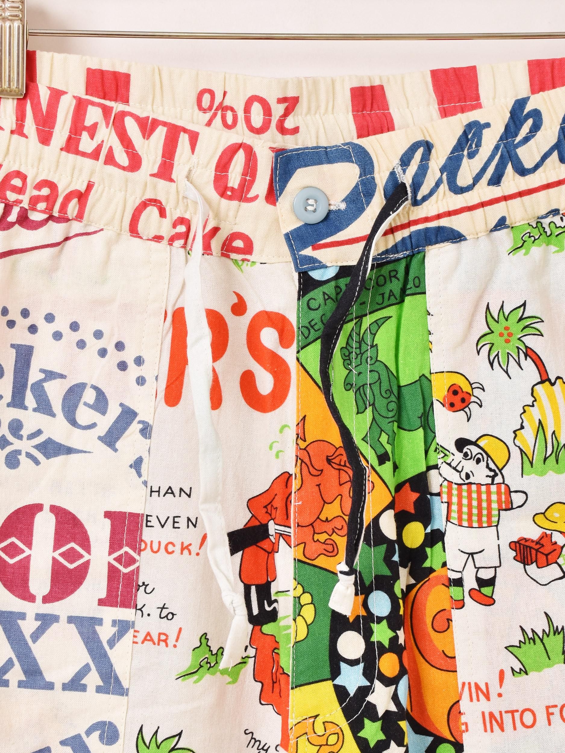 M-51 ヴィンテージ　パッチワーク 2色展開】「Backers」フィードサック柄 パッチワーク パンツ B - 古着