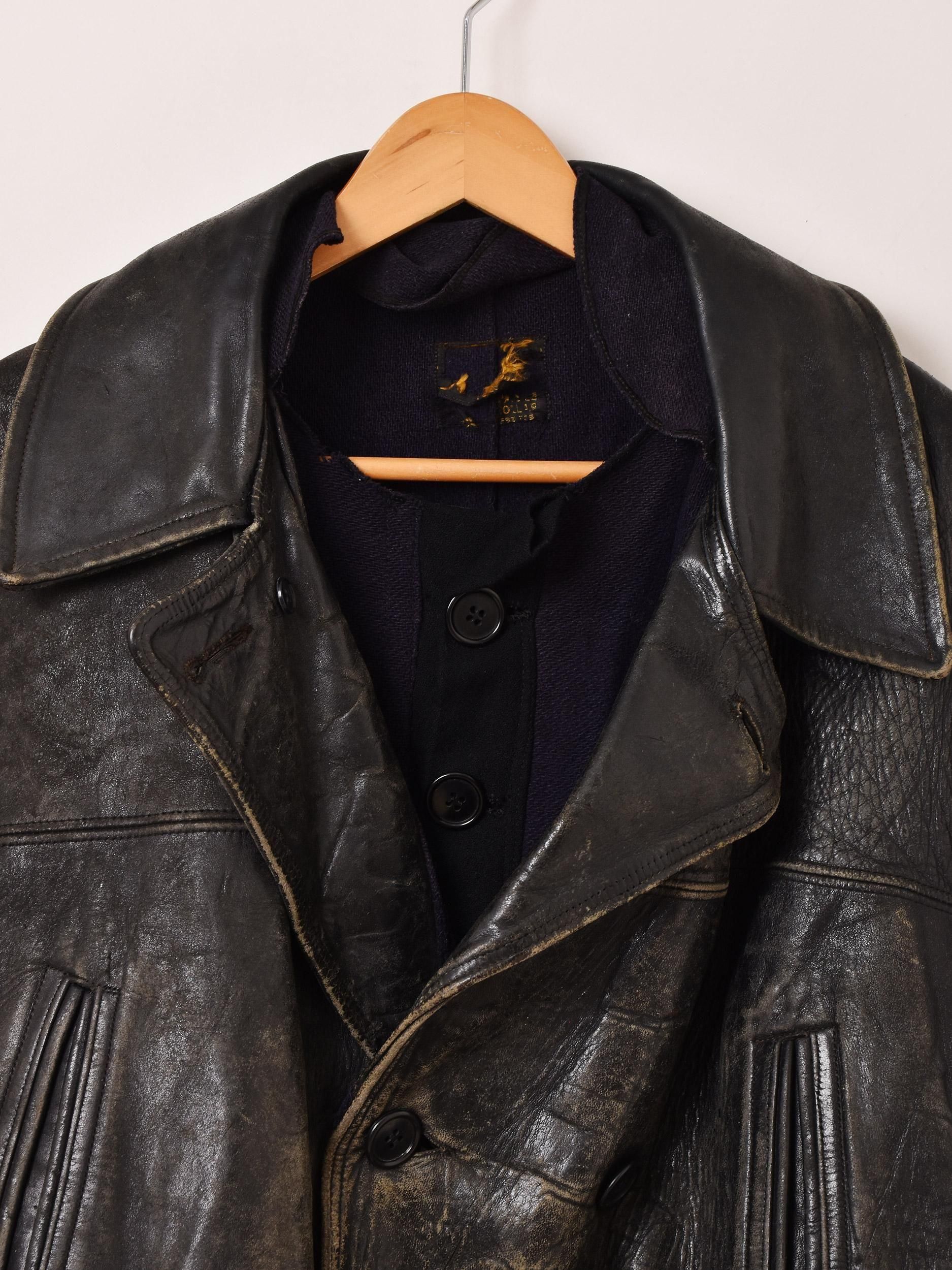 30's レザー カーコート - 古着屋グレープフルーツ ムーン