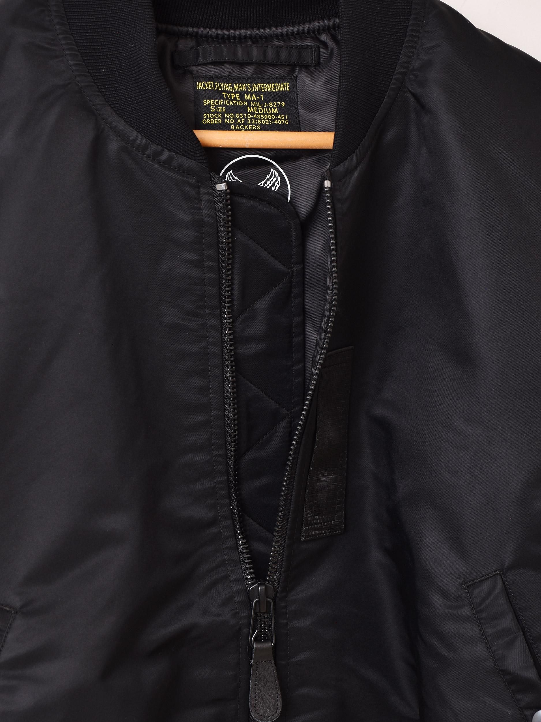 2色展開】「Backers」MA-1 フライトジャケット ブラック - 古着