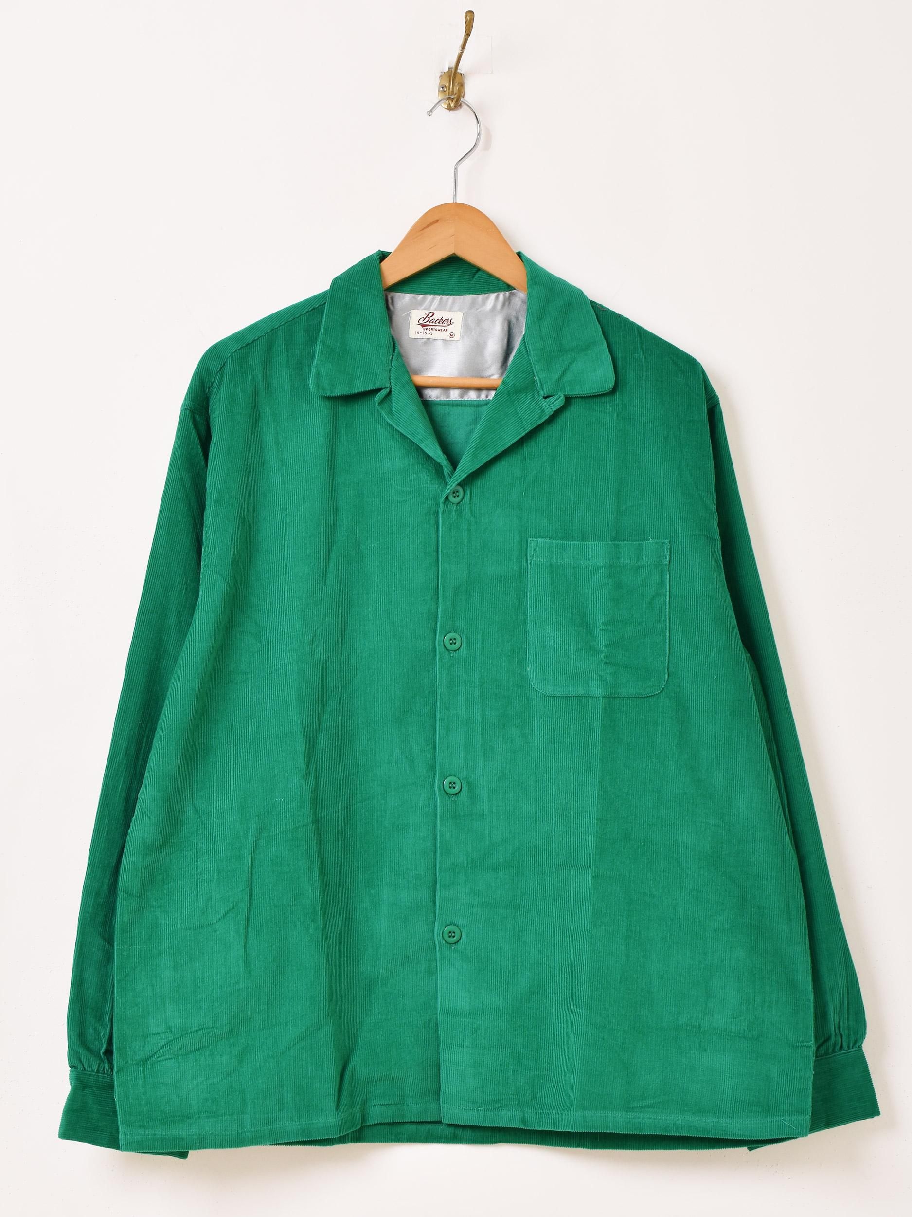 3色展開】「Backers」コーデュロイ 長袖 オープンカラーシャツ