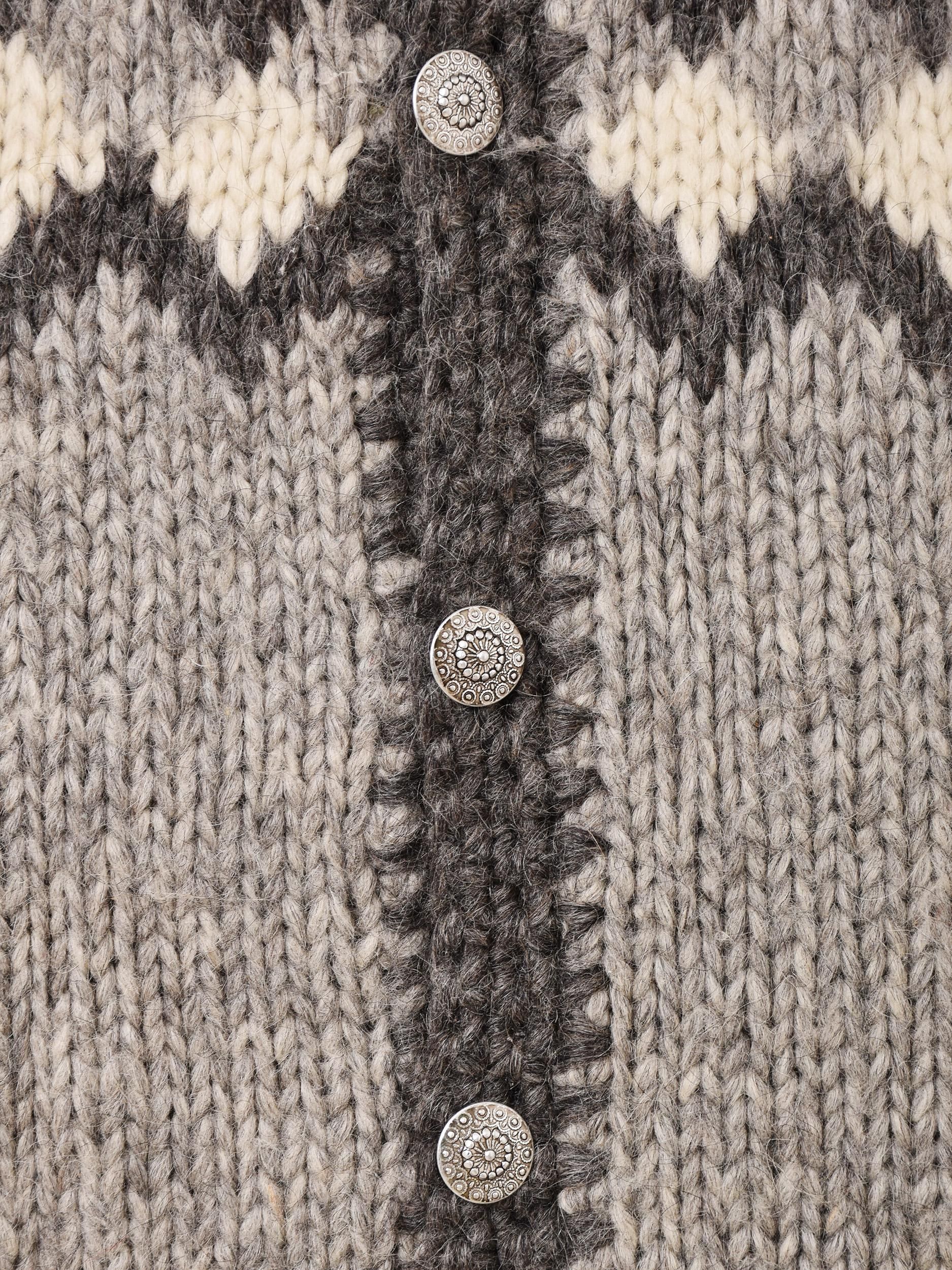 アイスランド製 ハンドニット ノルディックカーディガン - 古着屋