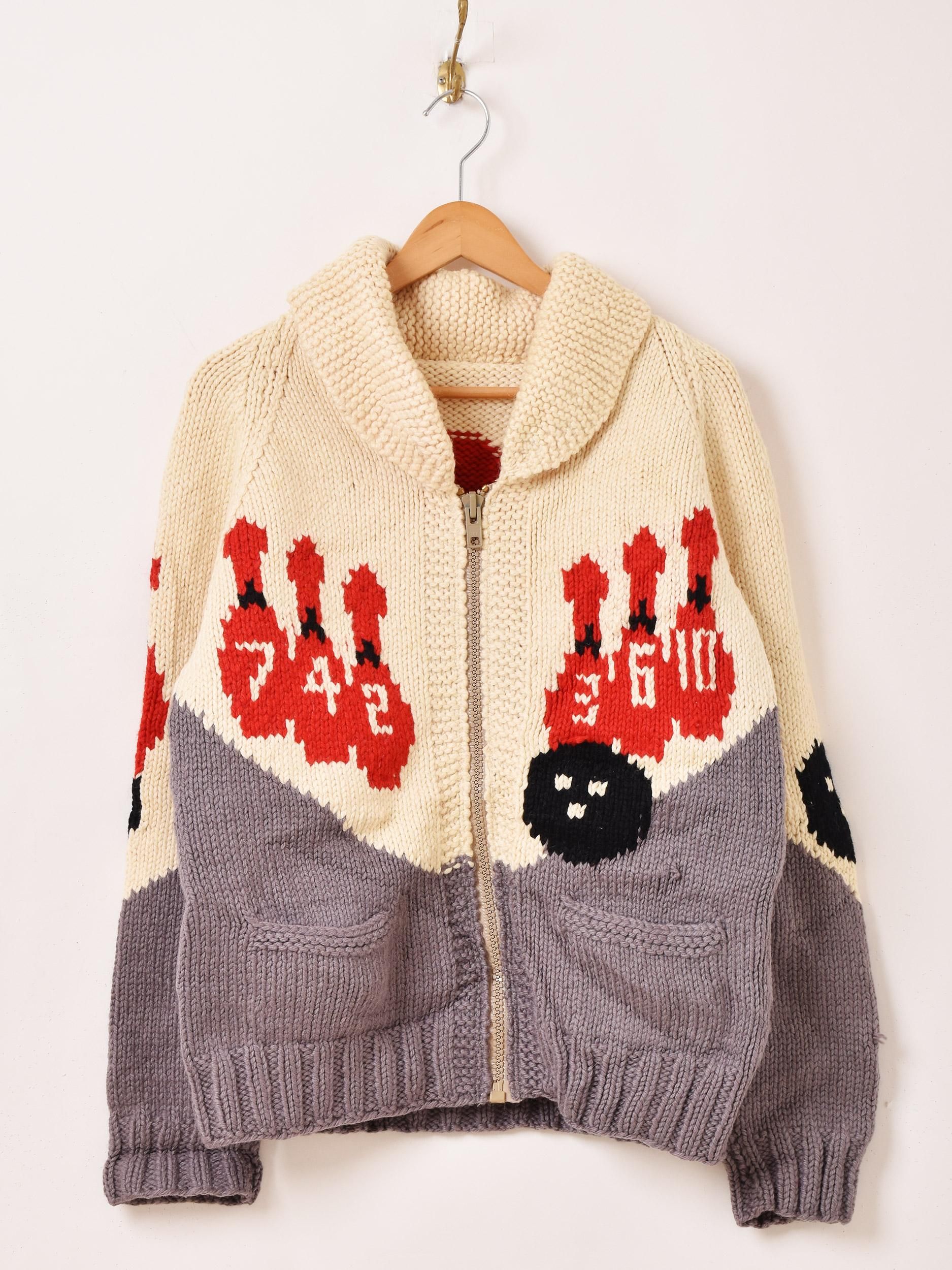 60～70's ボウリング カウチンセーター - 古着屋グレープフルーツ