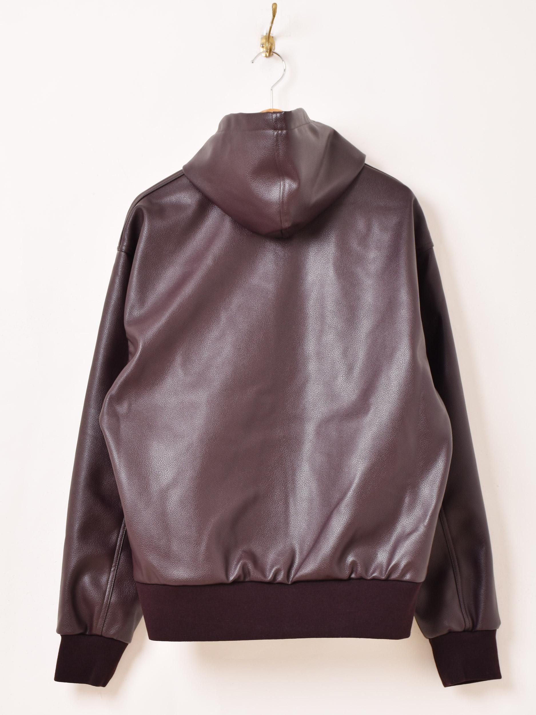 美品✨レザー ジャケット ジップアップパーカー レザー パーカー レディース フード付き ジャケット Filomo ブランド