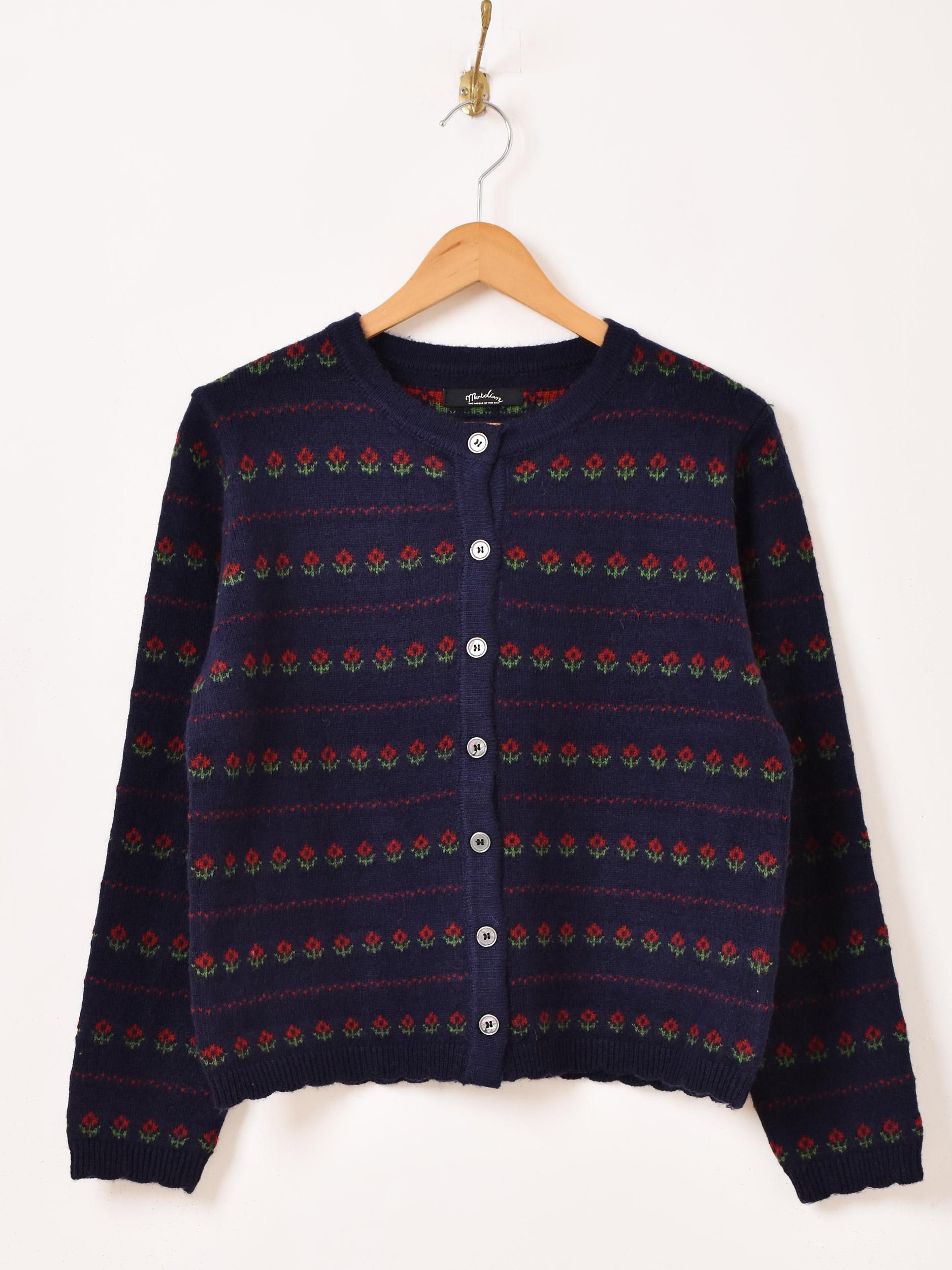 2色展開】「Meridian」花柄 カーディガン グレー - 古着屋